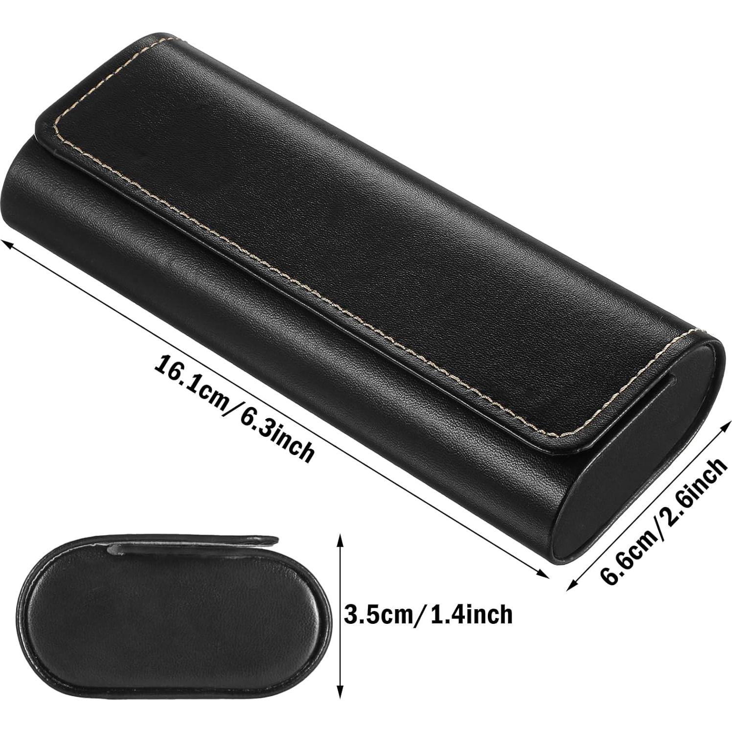 Funda de Gafas de Concha Dura COMNICO - Cuero PU Negro