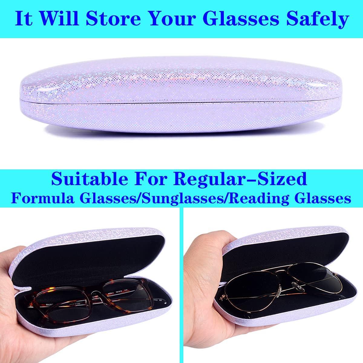 Estuches de Gafas Dura ADBGV 3 Piezas Unisex con Paño