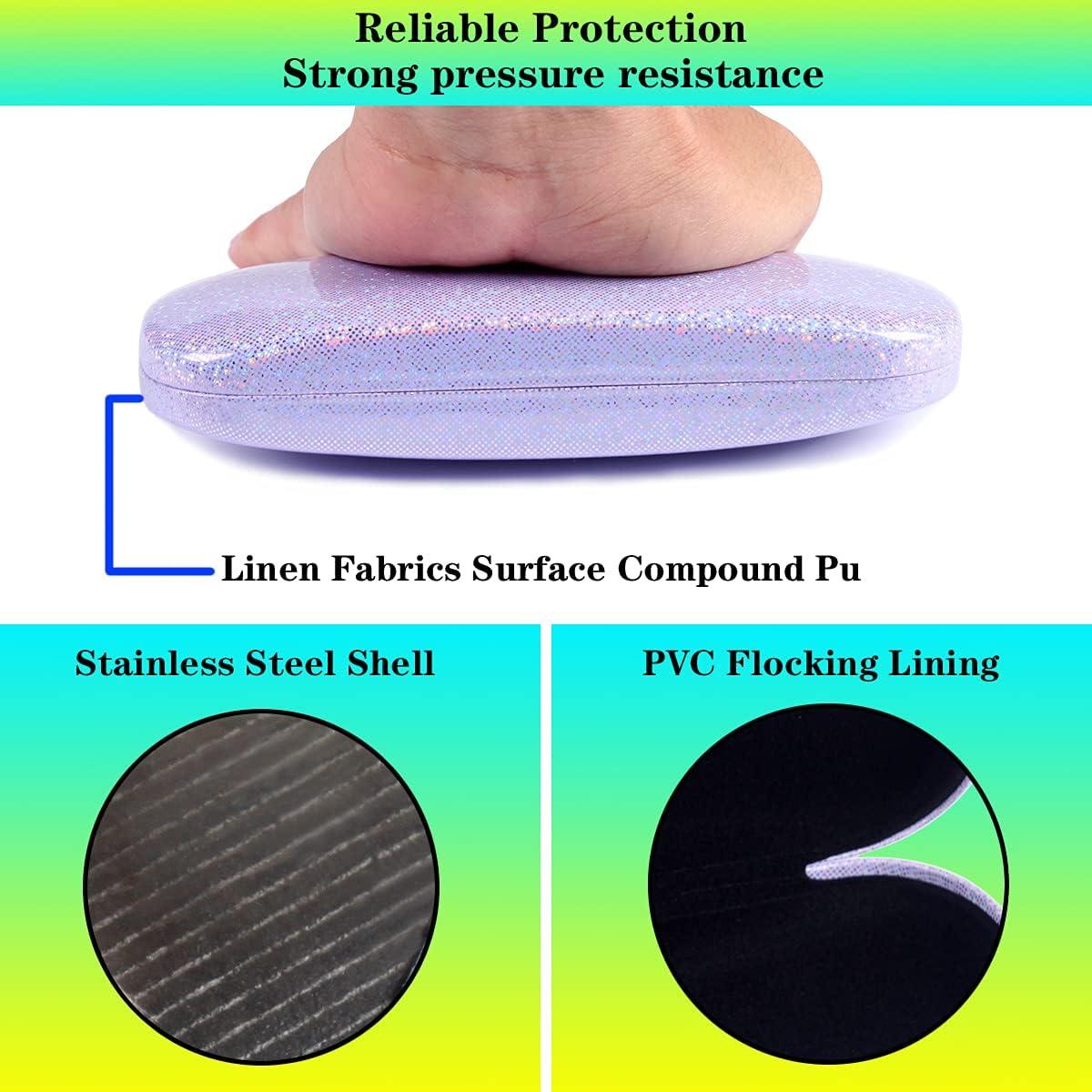 Estuches de Gafas Dura ADBGV 3 Piezas Unisex con Paño