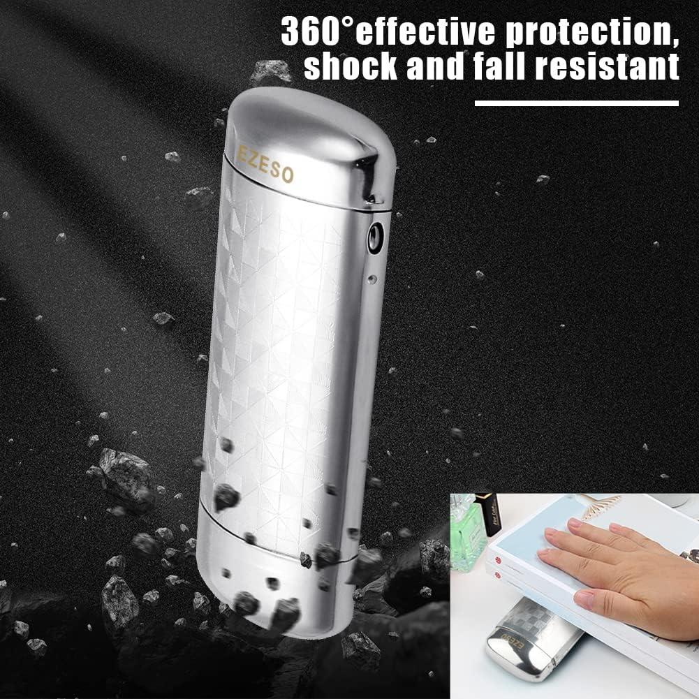 Estuche para Gafas EZESO Aluminio Enrejado Plateado 15.2x5.7cm