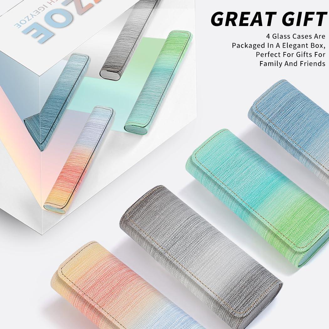 Estuche Duro para Gafas iGeyzoe 4 Pack Multicolor