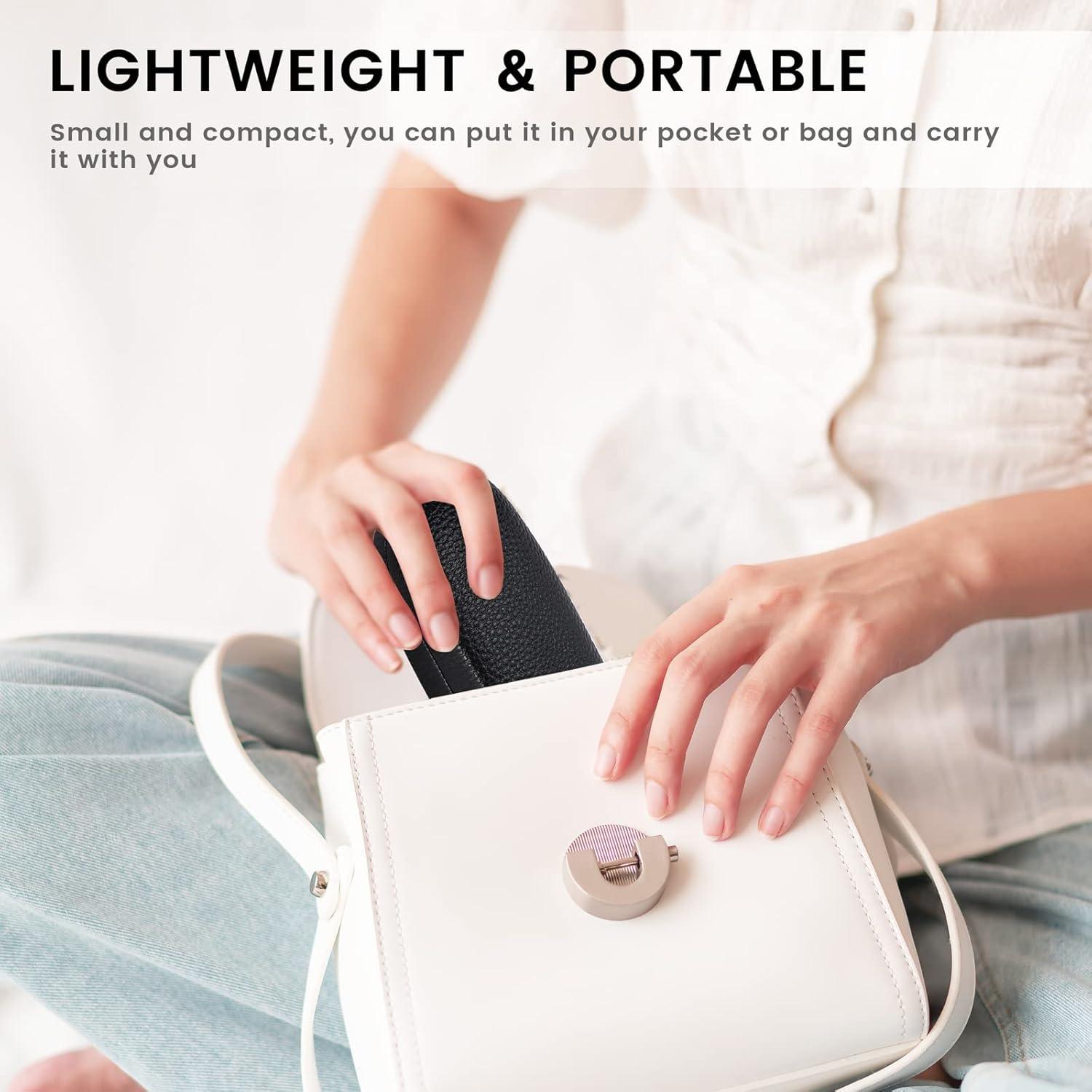 Funda Dura de Cuero PU Molshine para Gafas - Negro