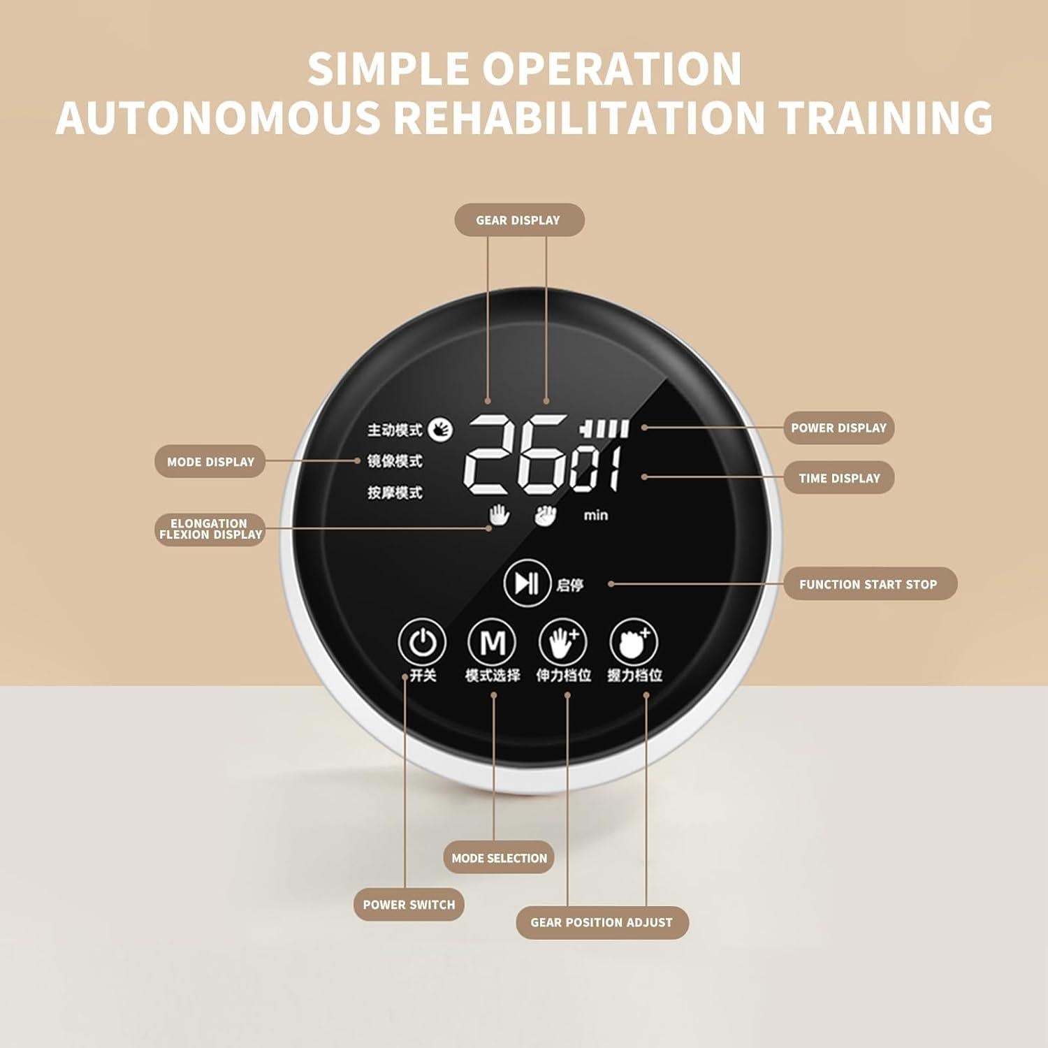 Guantes Robóticos Sayorg YY-98 Rehabilitación Amarillo