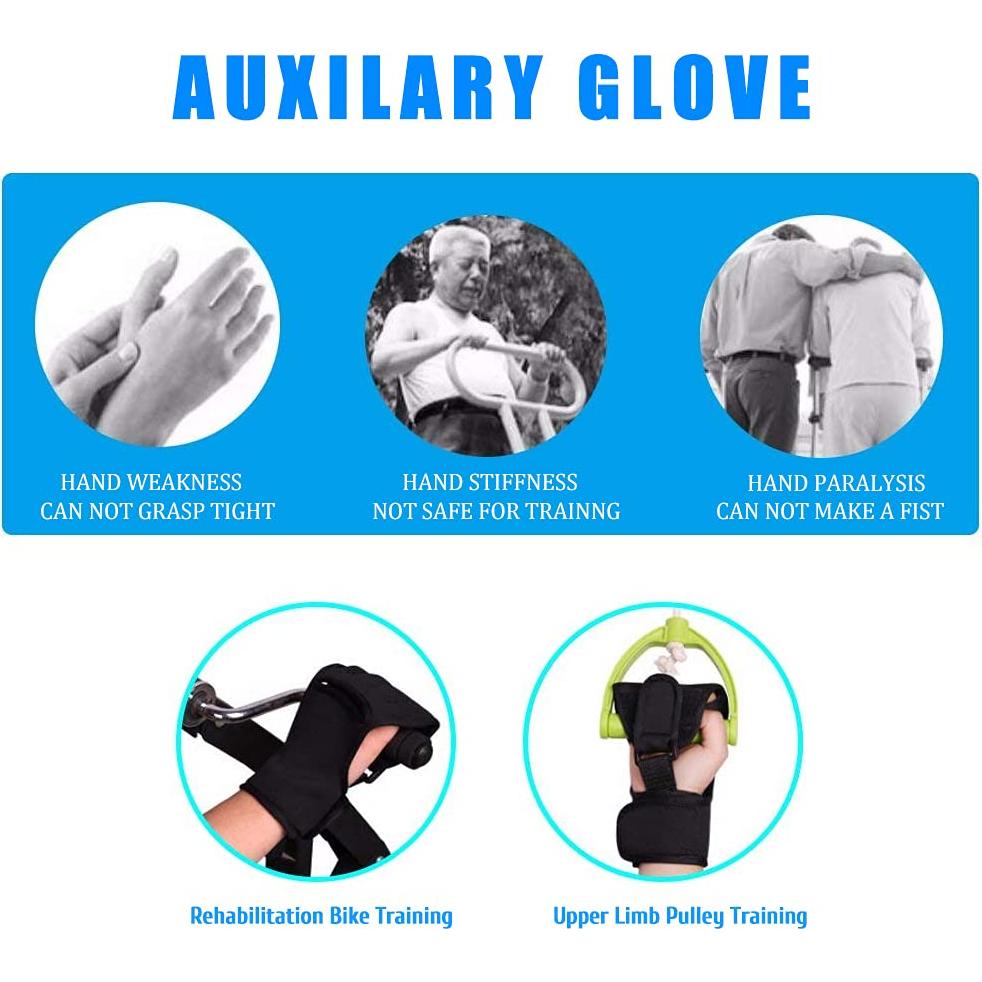 Guante de Rehabilitación para Dedos KIKIGOAL Ajustable Negro