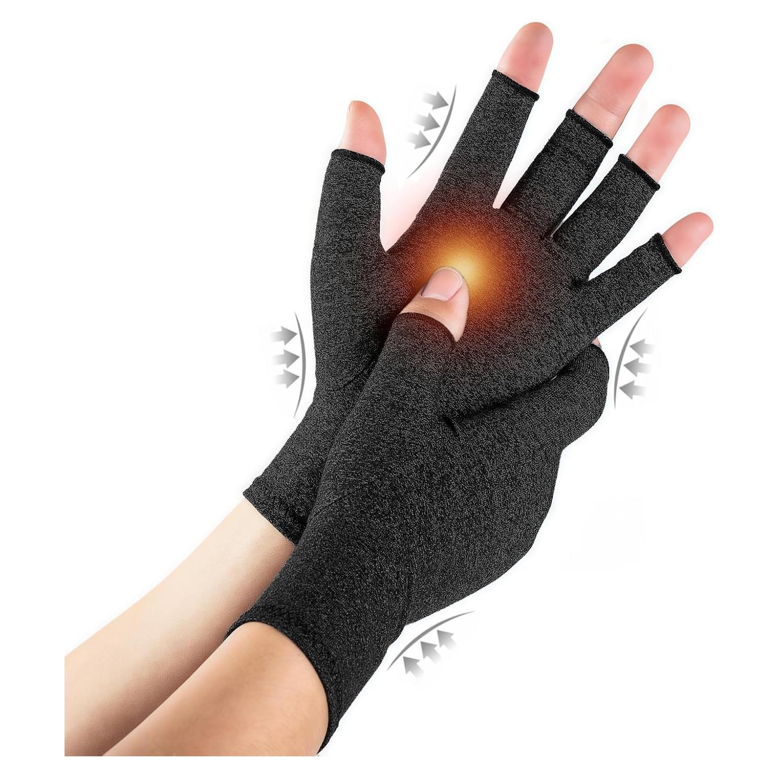Guantes de Artritis TFUSOM para Alivio de Dolor - Negro M