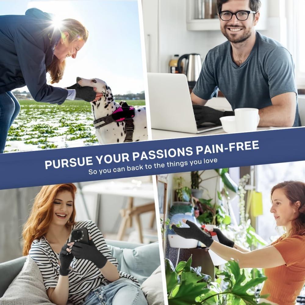 Guantes de Artritis TFUSOM para Alivio de Dolor - Negro M