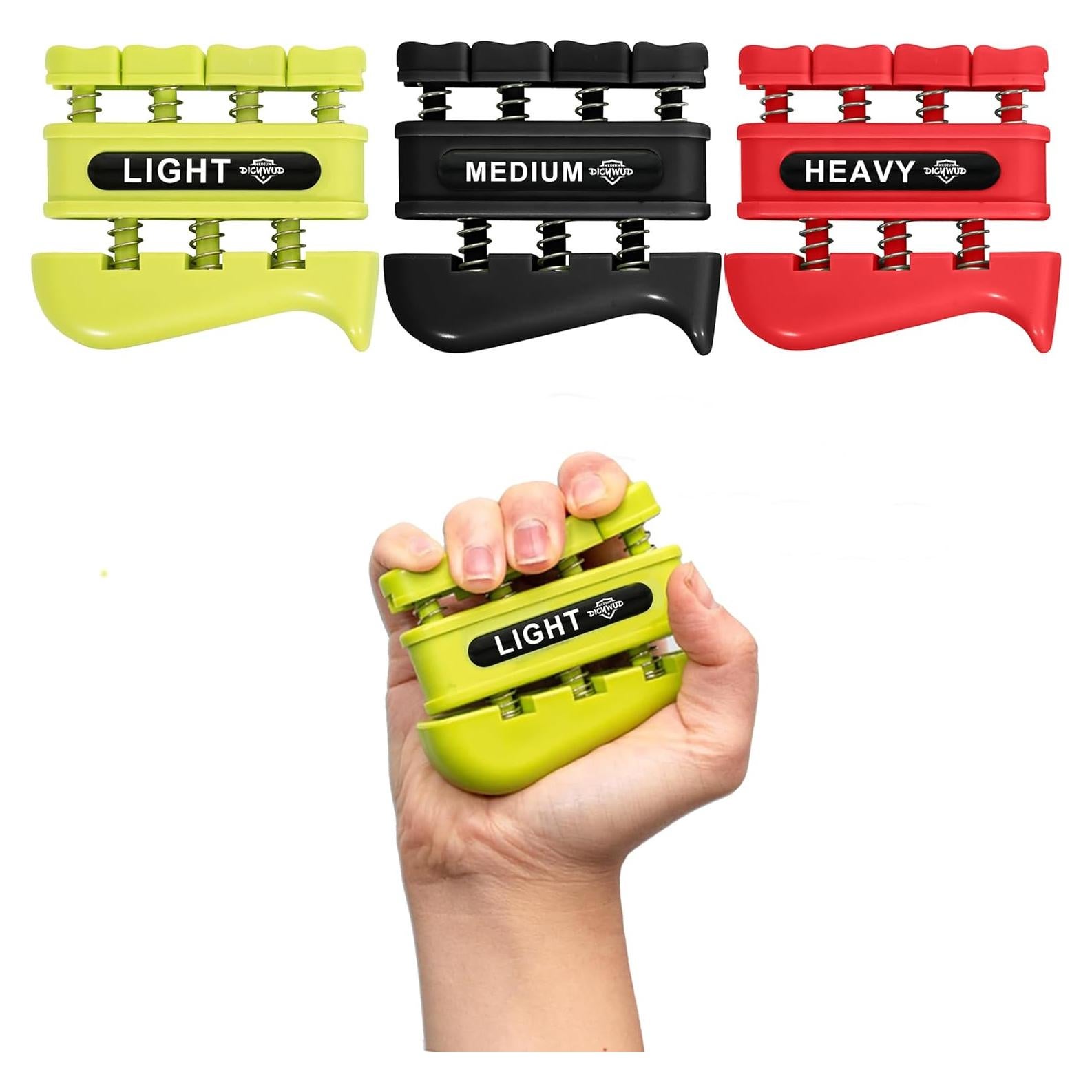 Entrenador de Fuerza de Dedos DICYWUDI - 3 Niveles de Resistencia