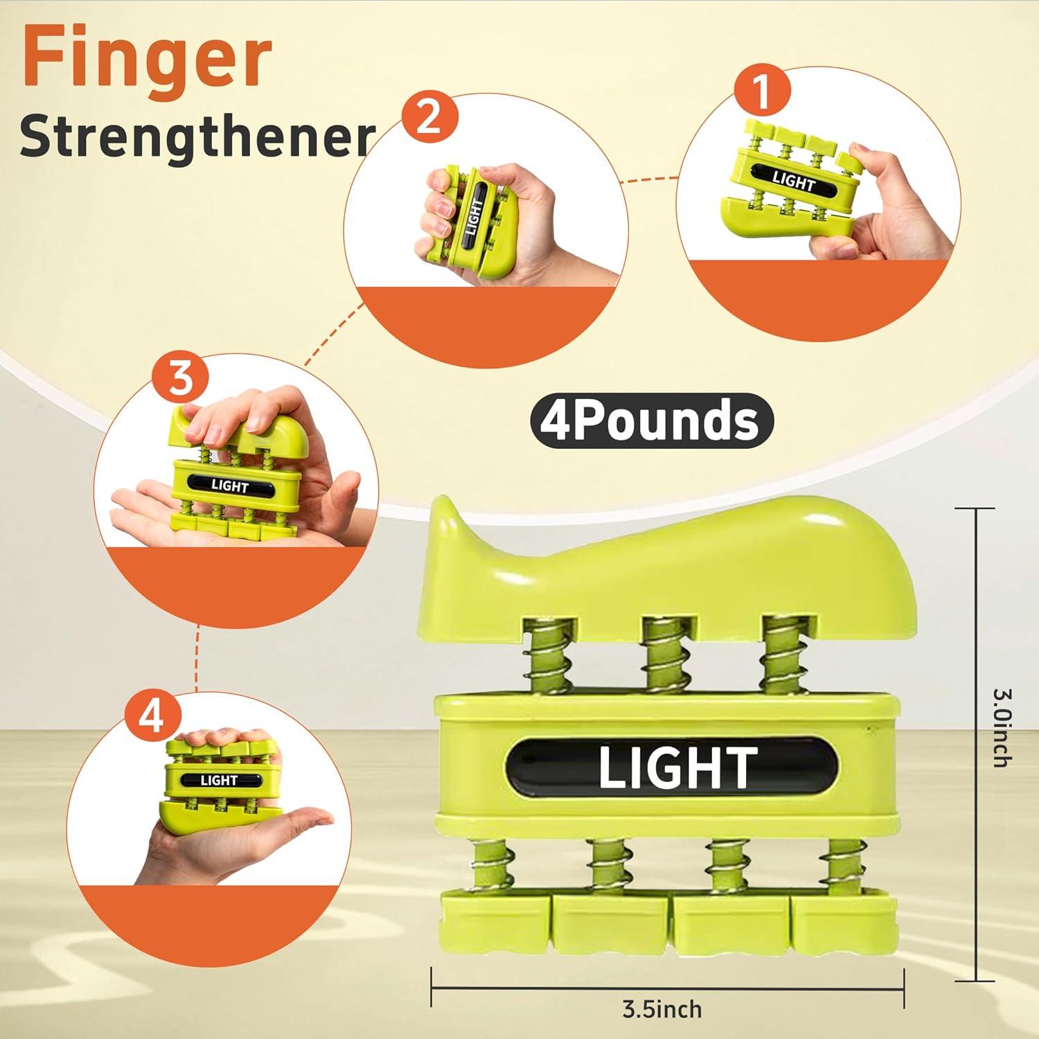 Entrenador de Fuerza de Dedos DICYWUDI - 3 Niveles de Resistencia