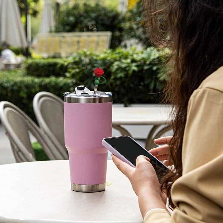 Tapa de Silicona JUNCHAO para Pajitas de 10 mm - Rosa