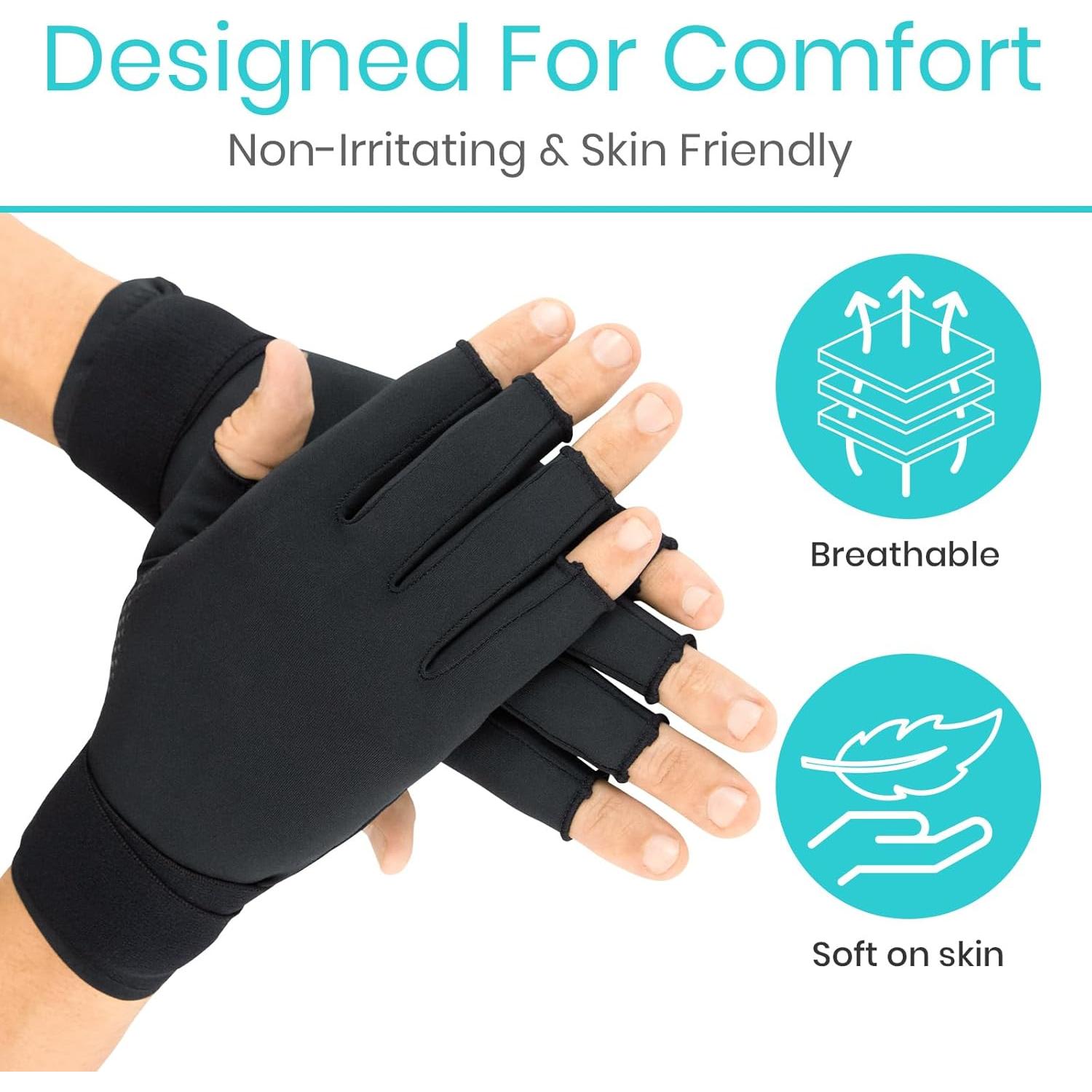 Guantes de Artritis Vive Copper - Compresión Mano Sin Dedos