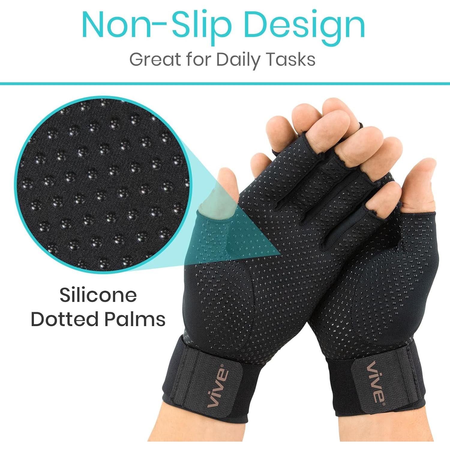 Guantes de Artritis Vive Copper - Compresión Mano Sin Dedos