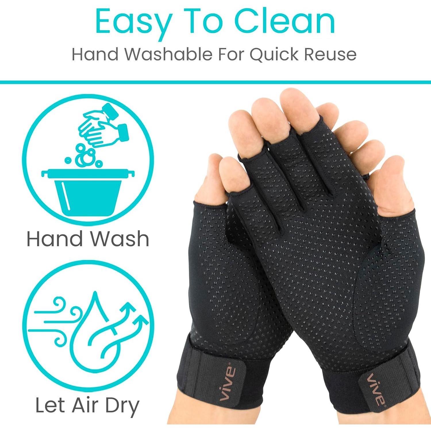 Guantes de Artritis Vive Copper - Compresión Mano Sin Dedos