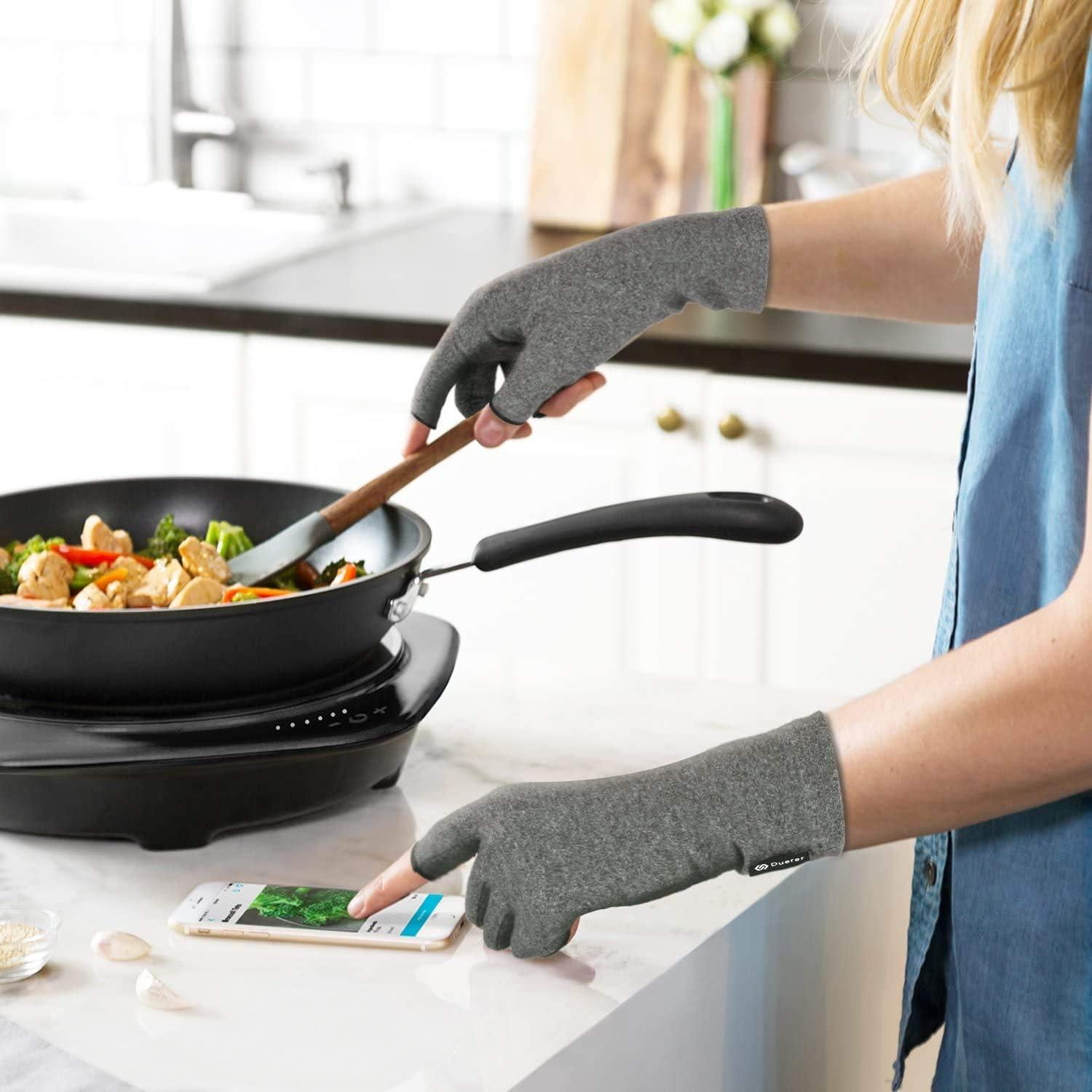 Guantes de Artritis Duerer Unisex Compresión Sin Dedos