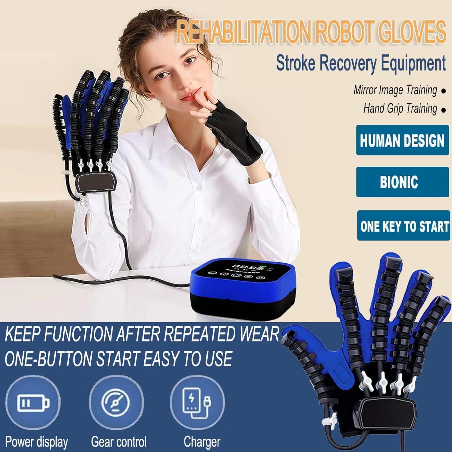 Guantes Robot de Rehabilitación para Mano Derecha S Azul