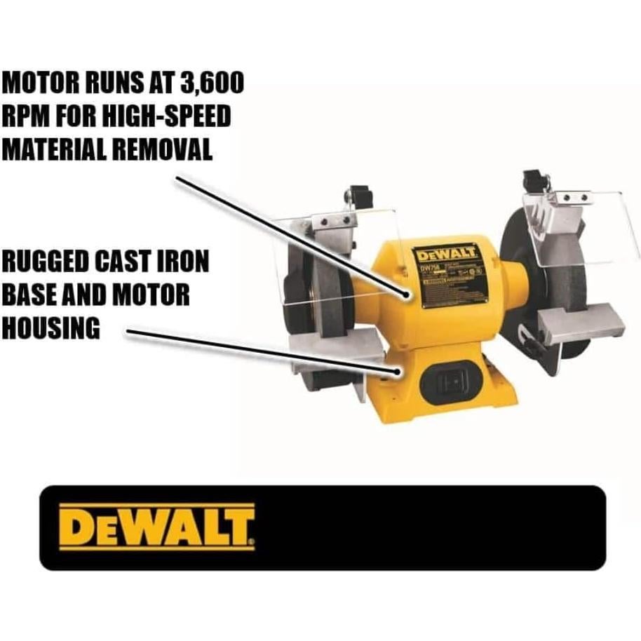 Esmeril de Banco DEWALT DW758 20 cm Motor 3/4 HP