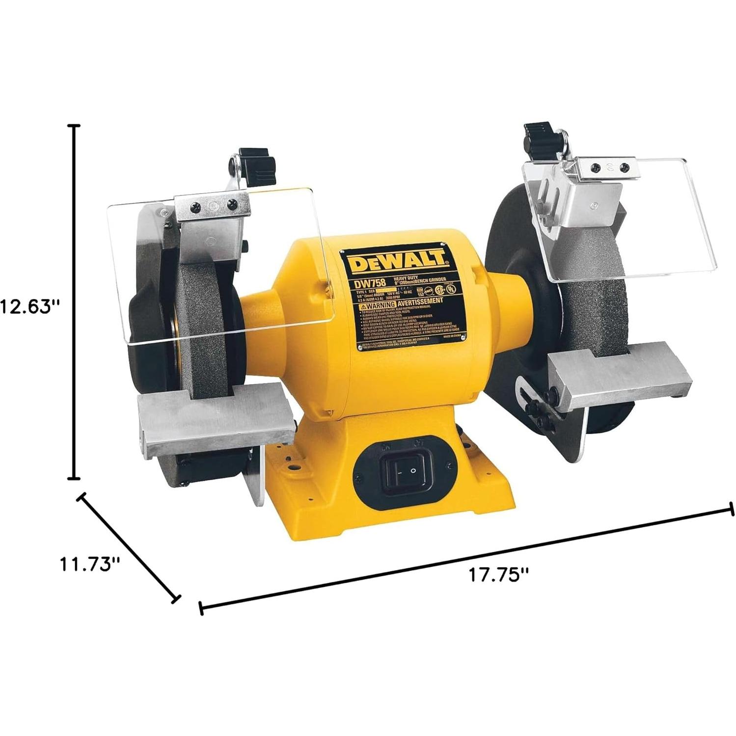 Esmeril de Banco DEWALT DW758 20 cm Motor 3/4 HP