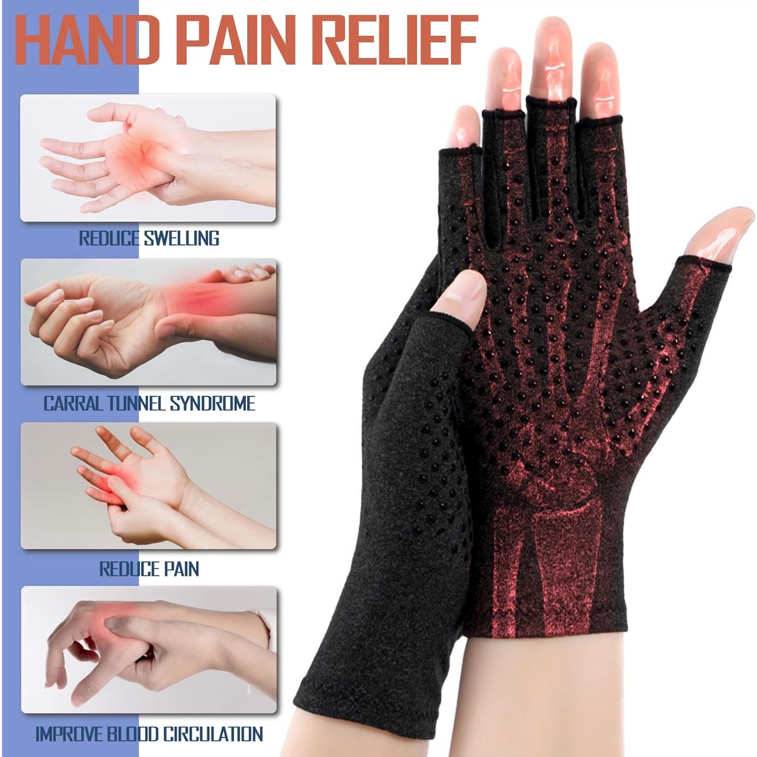 Guantes de Compresión Beieverluck 6 Pares Sin Dedos