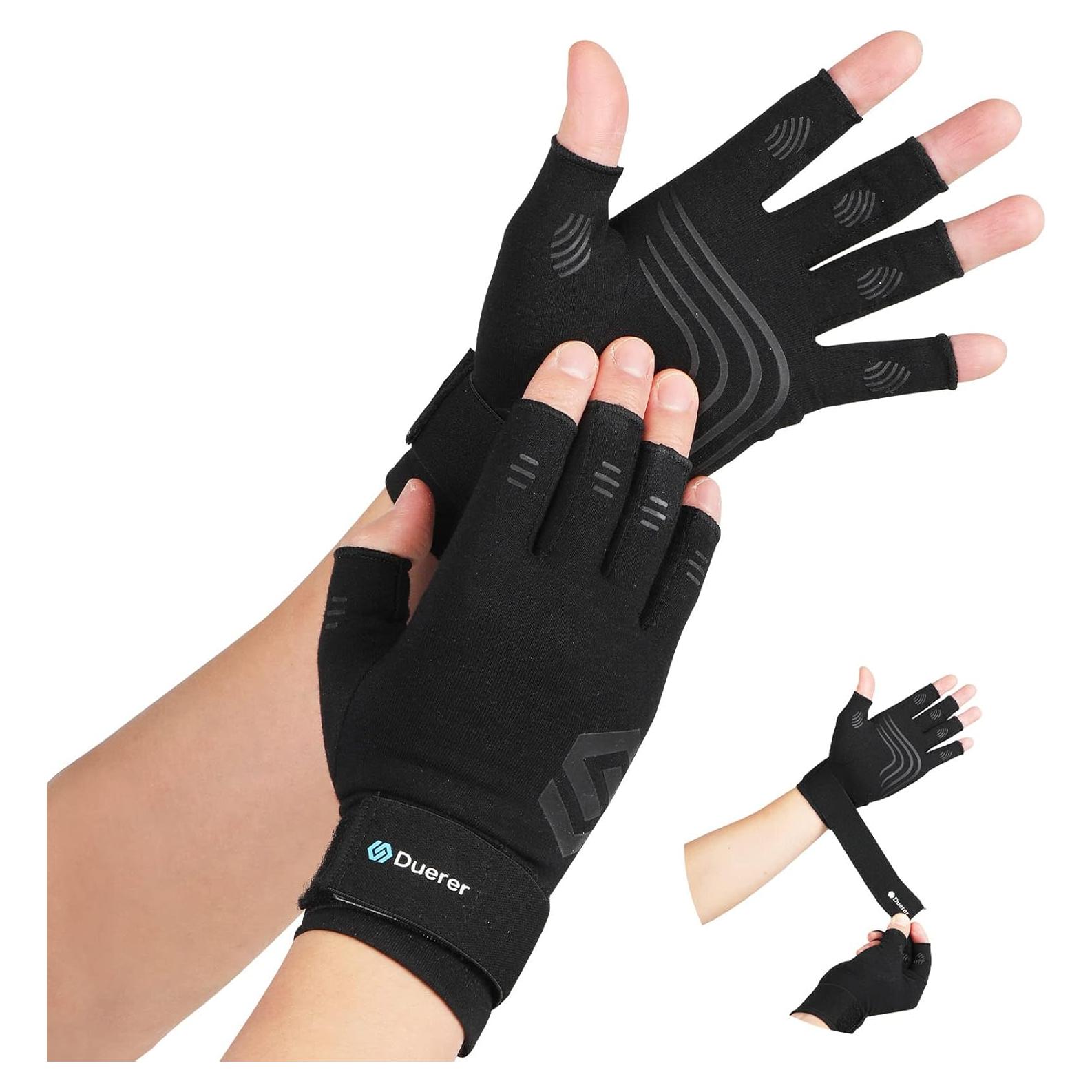 Guantes de Compresión Duerer para Artritis Unisex Negro