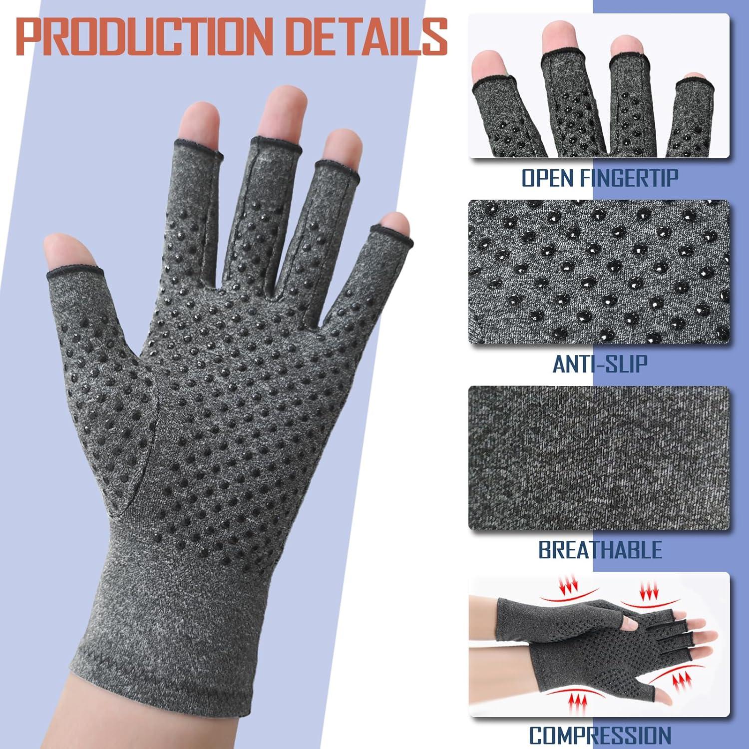 Guantes de Compresión Beieverluck 6 Pares Sin Dedos