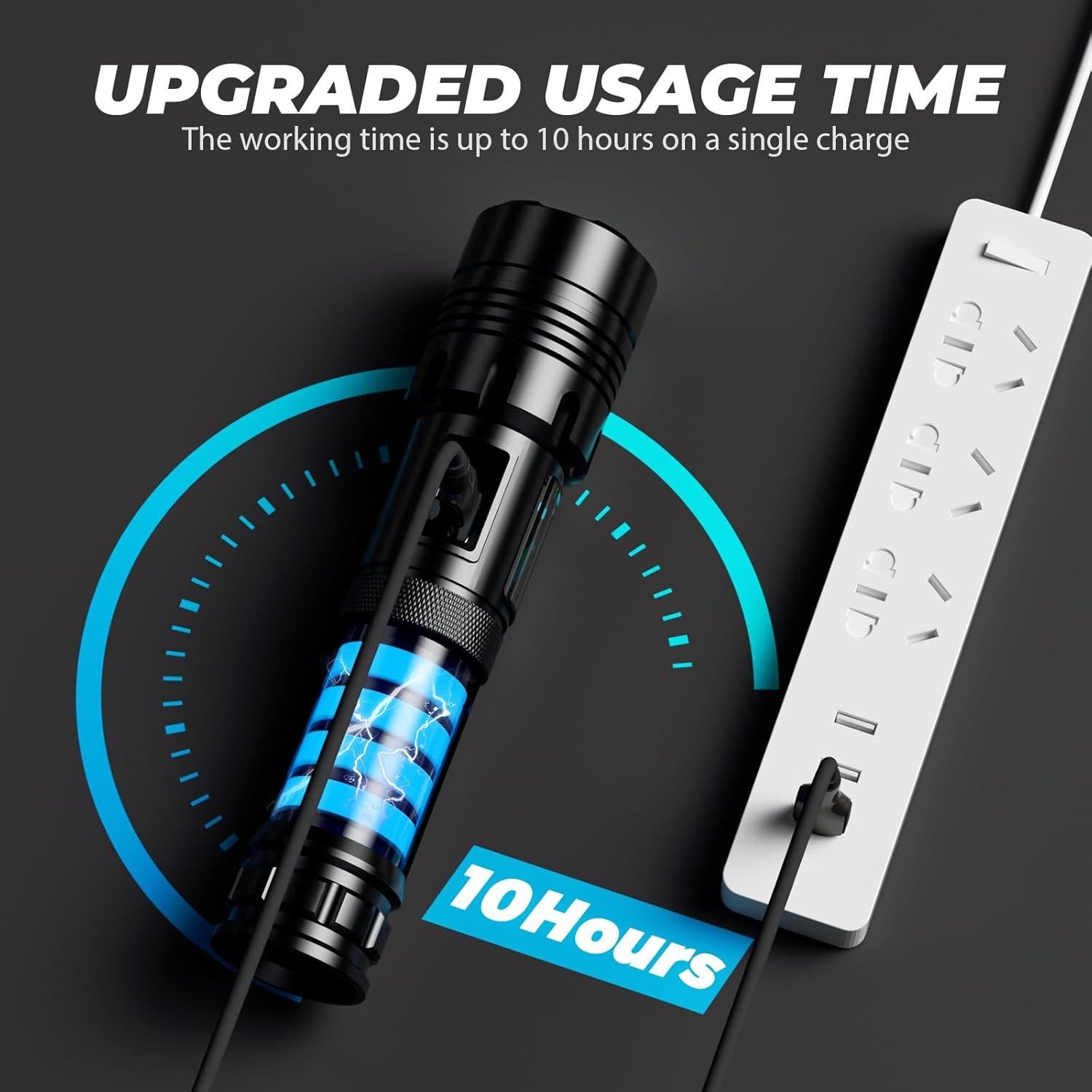 Linterna LED Recargable SKNSL 99000 Lúmenes IPX6 7 Modos