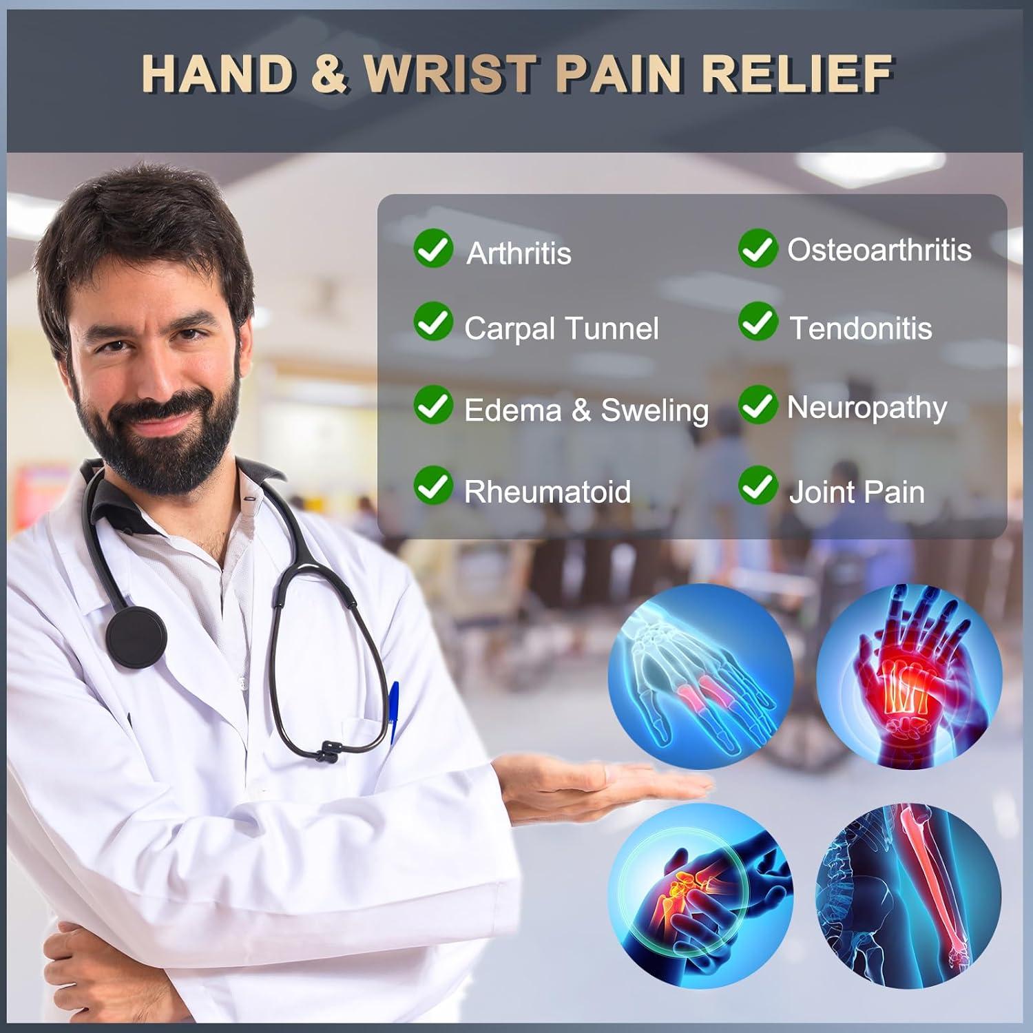 Guantes de compresión de cobre Zuscot para artritis negros