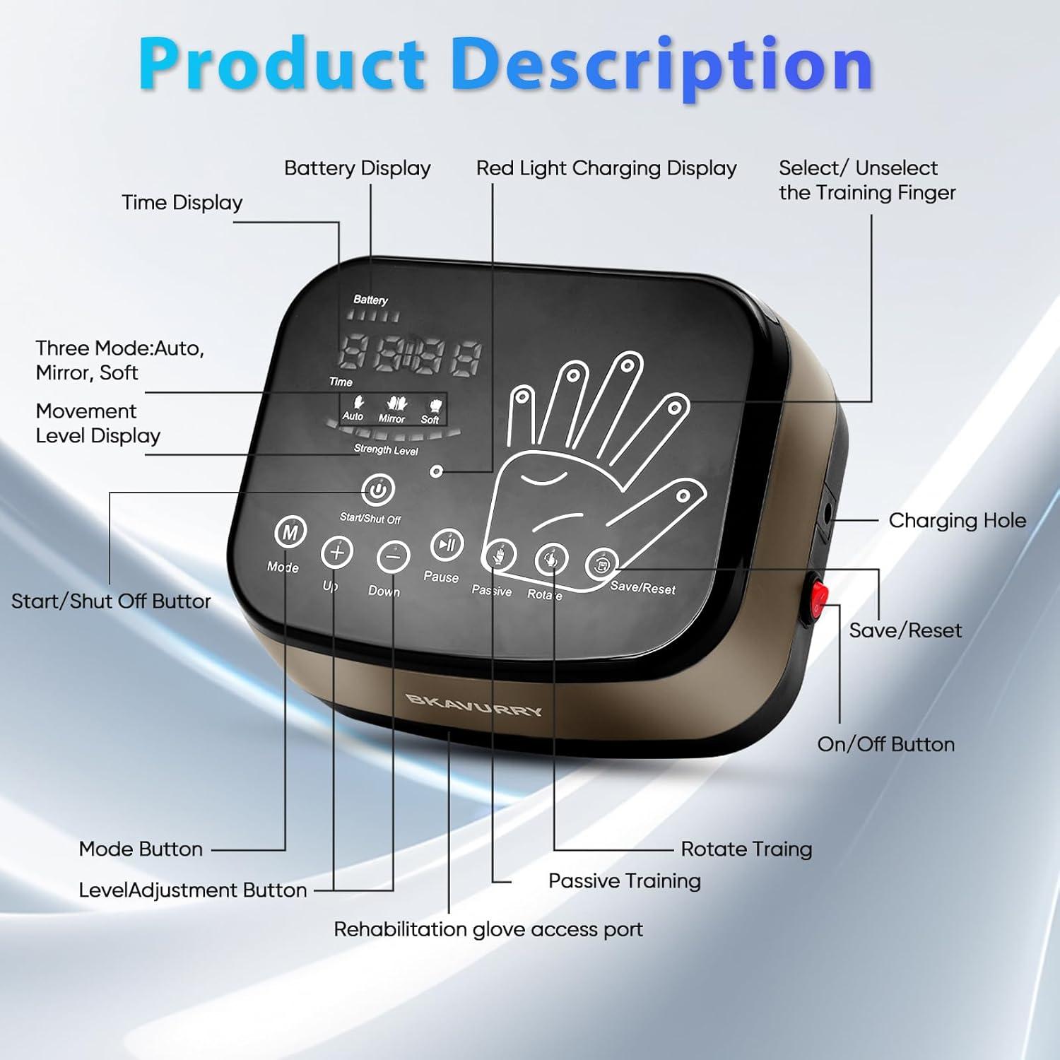 Guantes Robot Rehabilitación Marca X Mano Izquierda XL