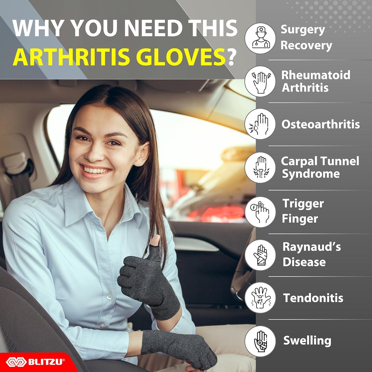 Guantes de Compresión Rosa para Artritis Sin Dedos