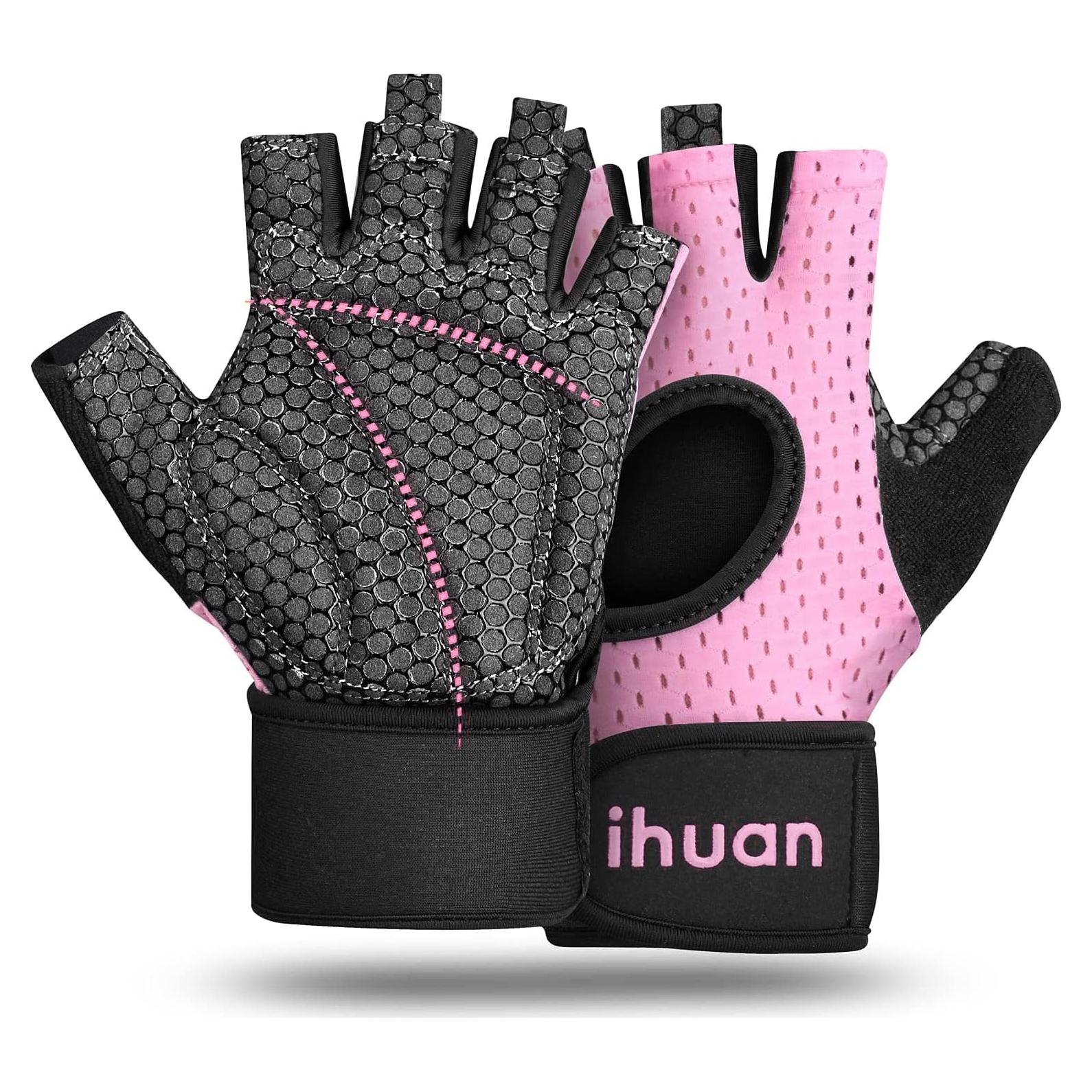 Guantes de Levantamiento Ihuan X-Small Negros Transpirables