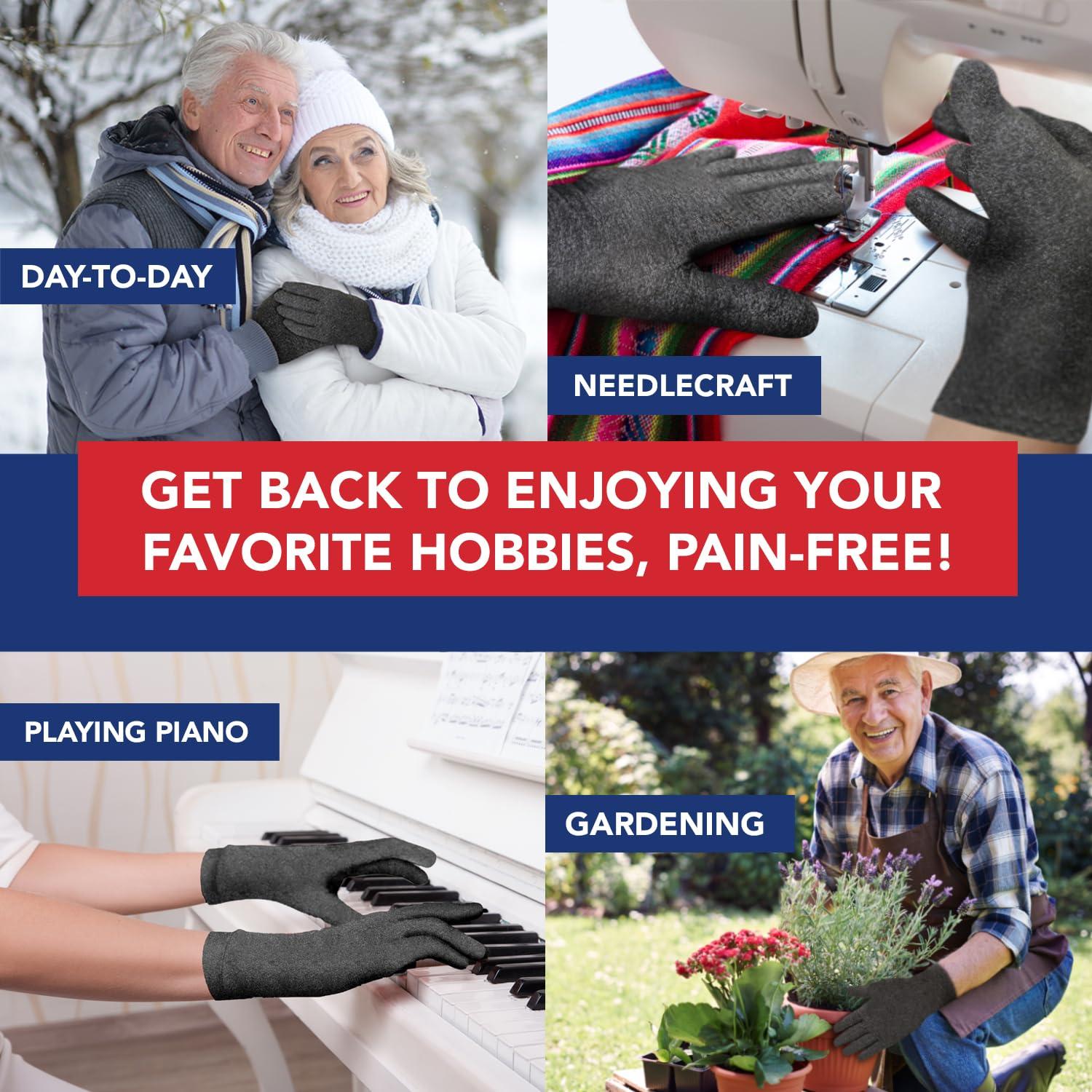 Guantes de Compresión Dr. Arthritis para Artritis - Gris L