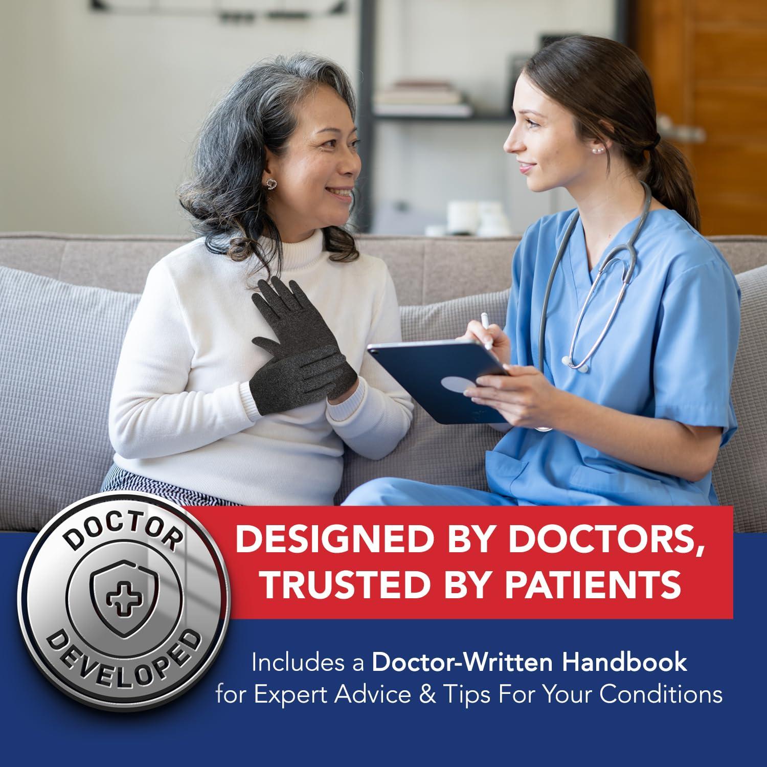 Guantes de Compresión Dr. Arthritis para Artritis - Gris L