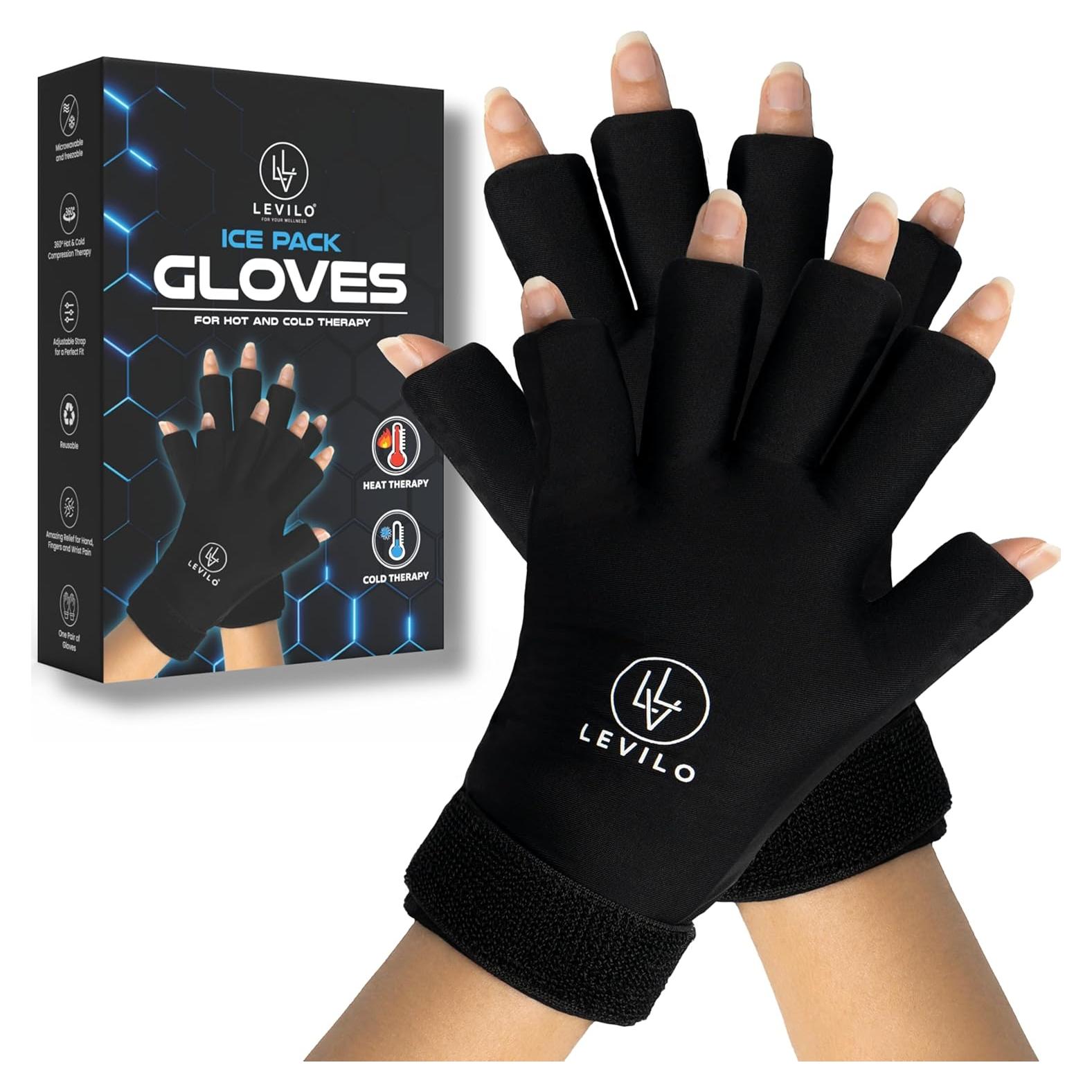 Guantes de Hielo LEVILO para Manos - 2 Paquetes Terapia