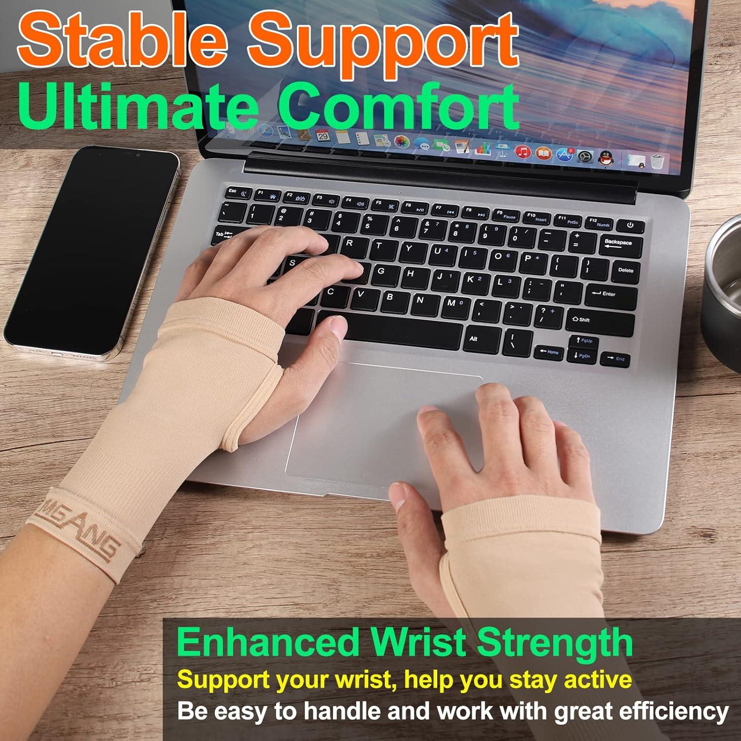 Mangas de Soporte para Muñeca MGANG Beige XL 20-30 mmHg