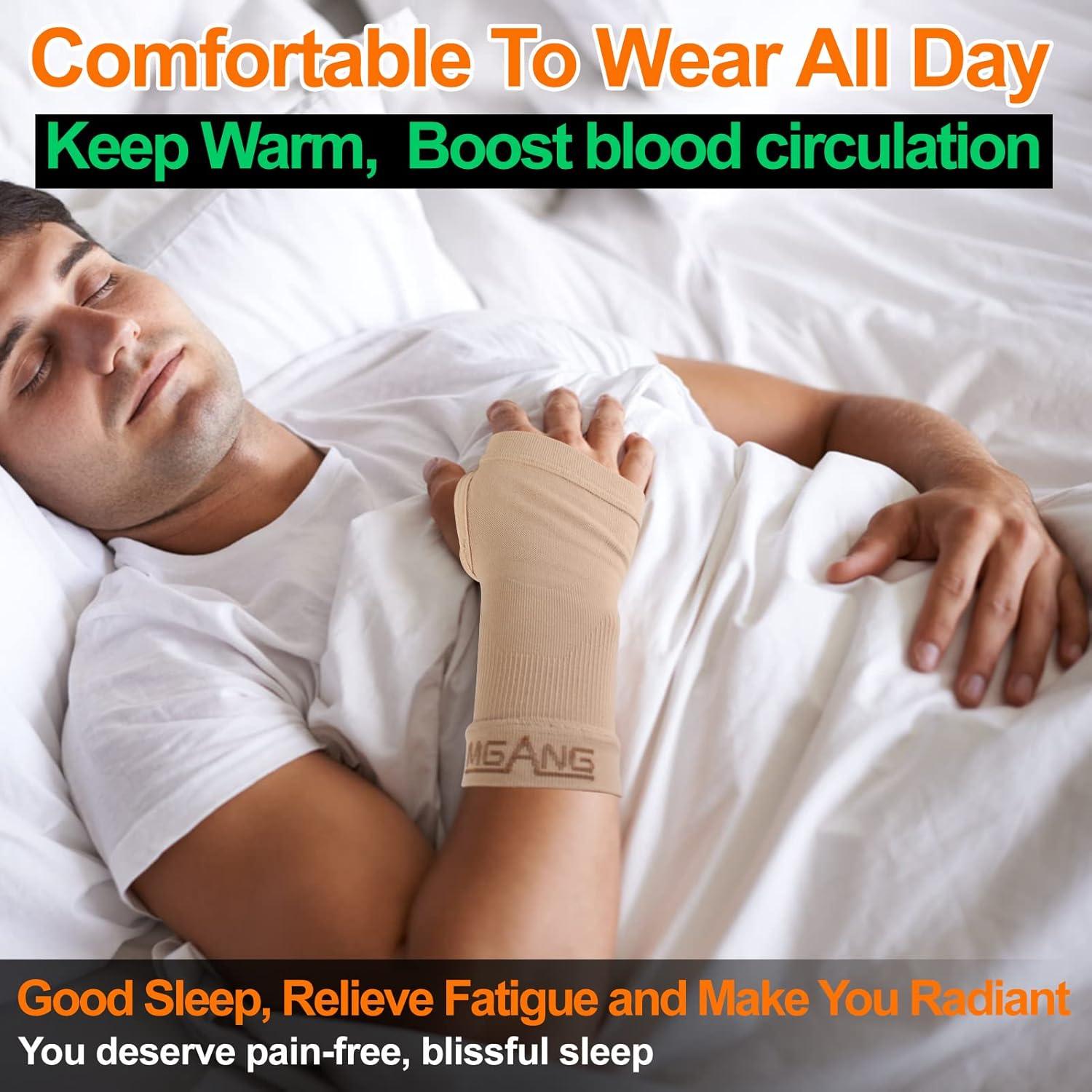 Mangas de Soporte para Muñeca MGANG Beige XL 20-30 mmHg