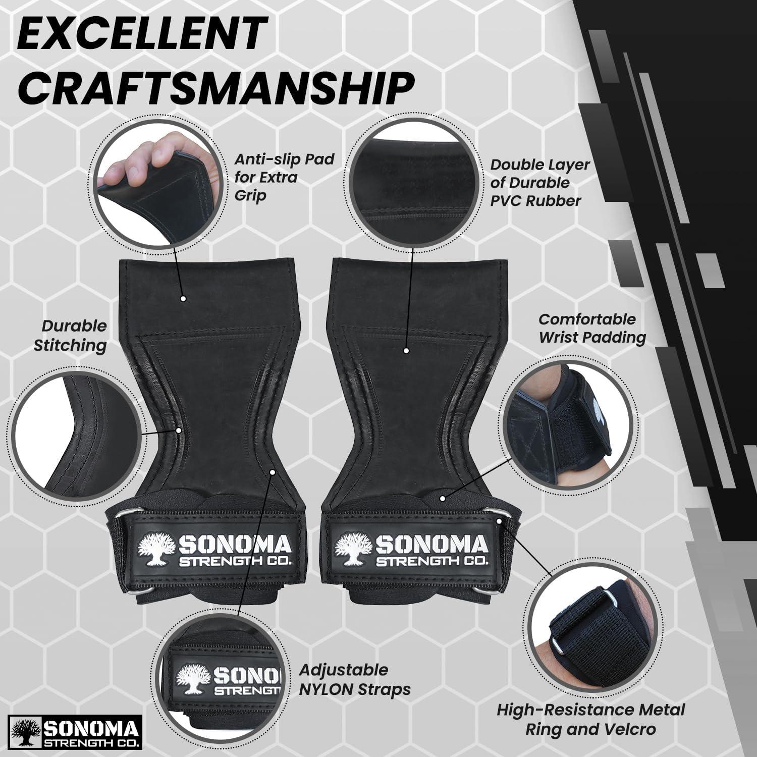 Agarre para Levantamiento de Pesas Sonoma Strength Co. Negro