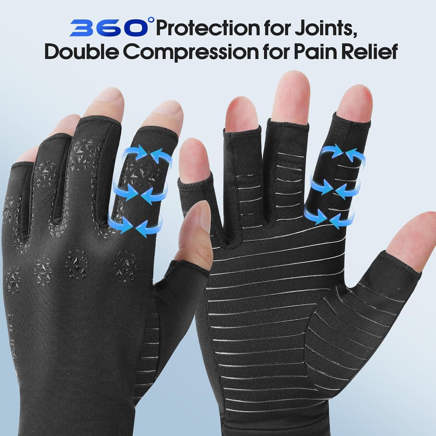Guantes de compresión de cobre Donfri para artritis - Unisex XL