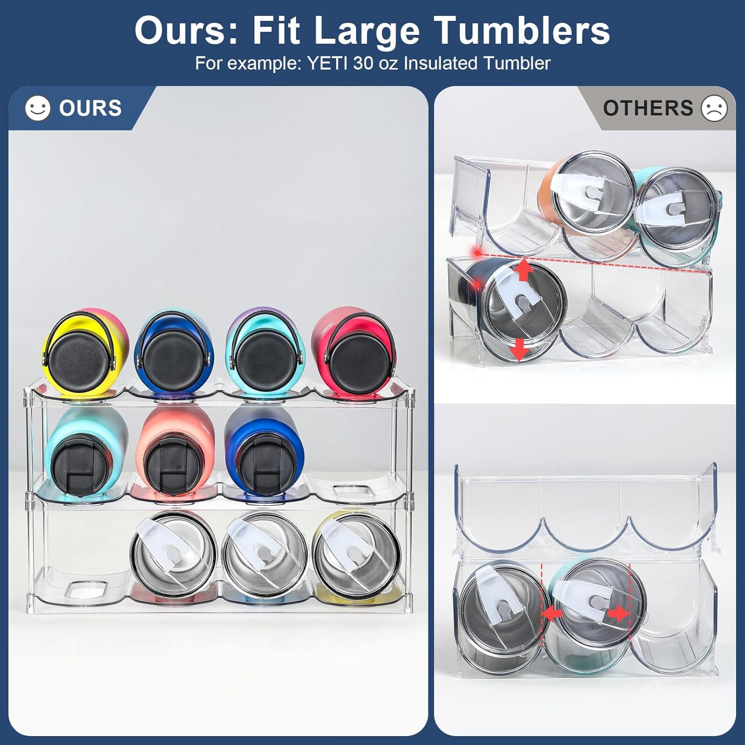 Organizador de Botellas Apilable LANDNEOO 3 Niveles 12 Vasos