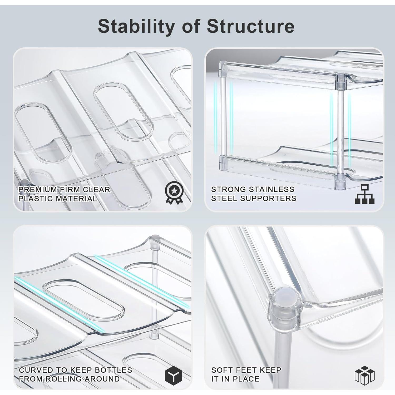 Organizador de Botellas Apilable LANDNEOO 3 Niveles 12 Vasos