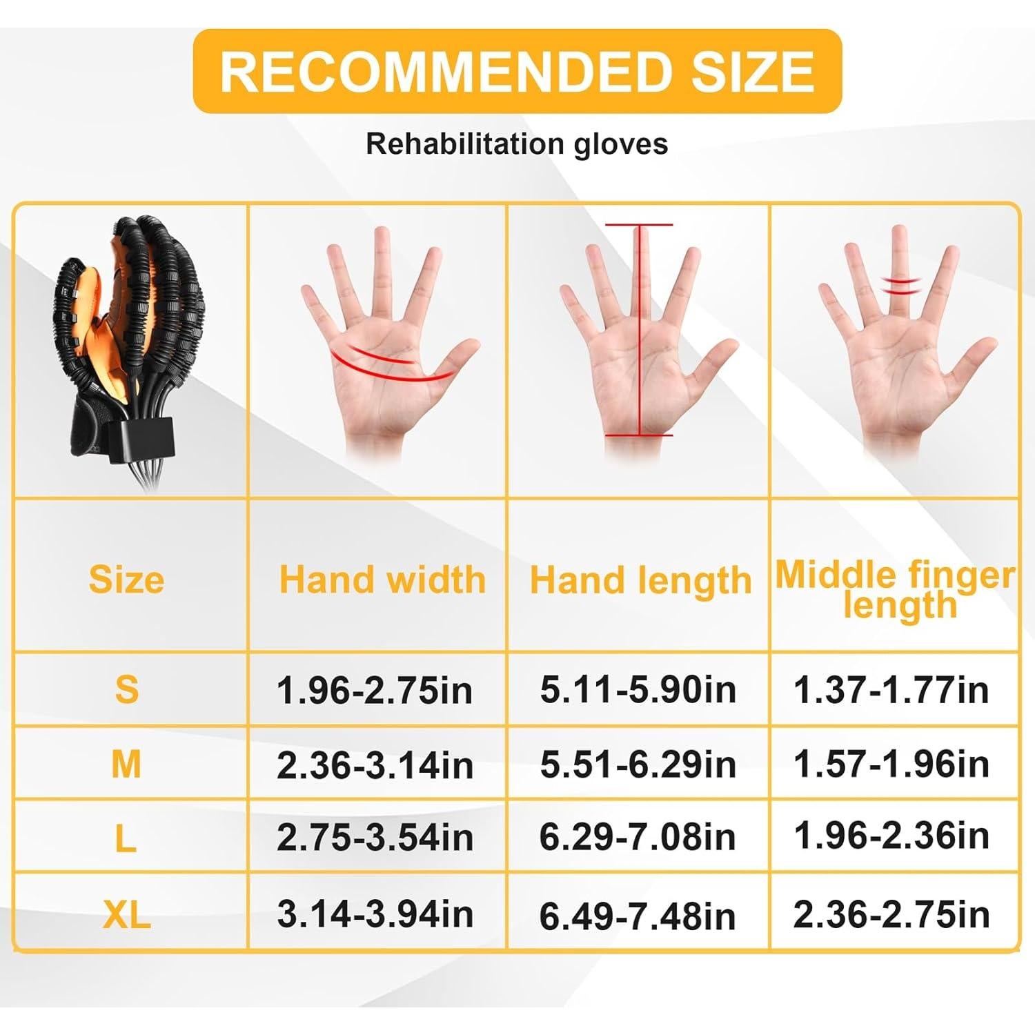 Guantes Robóticos Salario S para Rehabilitación de Mano