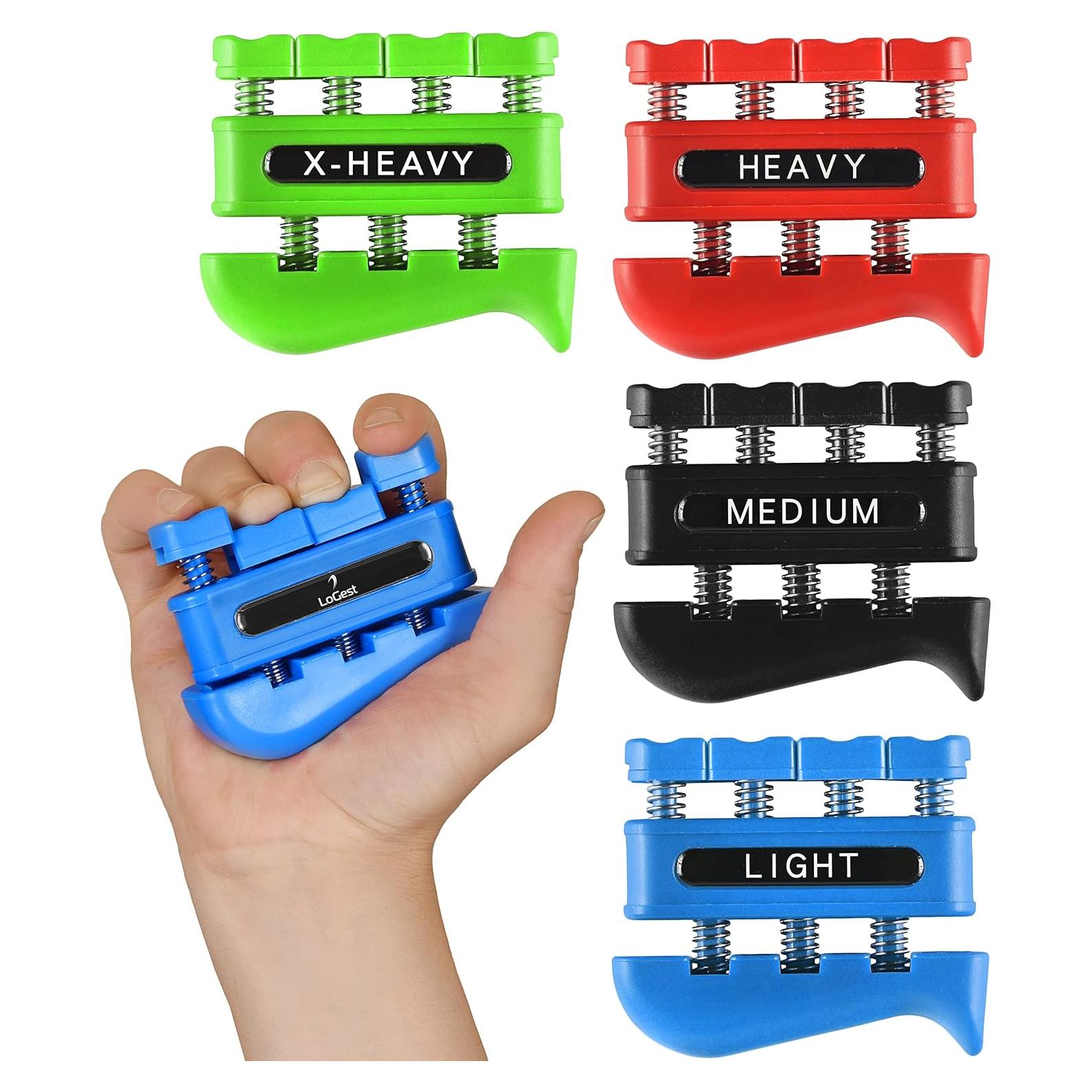 Fortalecedor de Dedos Logest - Ejercitador de Mano 4 Colores