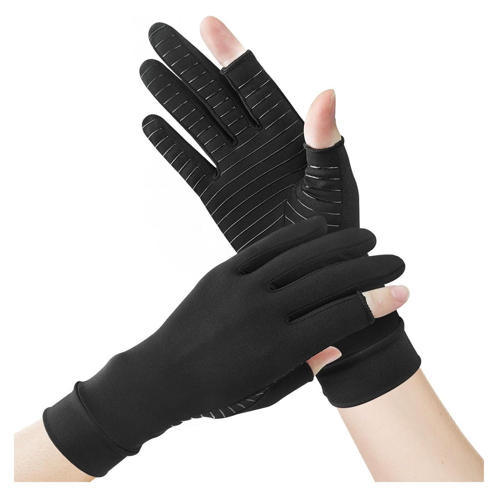 Guantes de Artritis Big Mango Medianos con Cobre y Dedos Abiertos