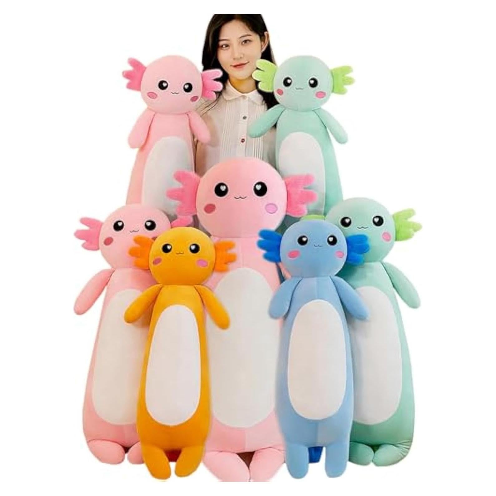 Almohada de felpa axolote rosa 80cm Kekeso para niños