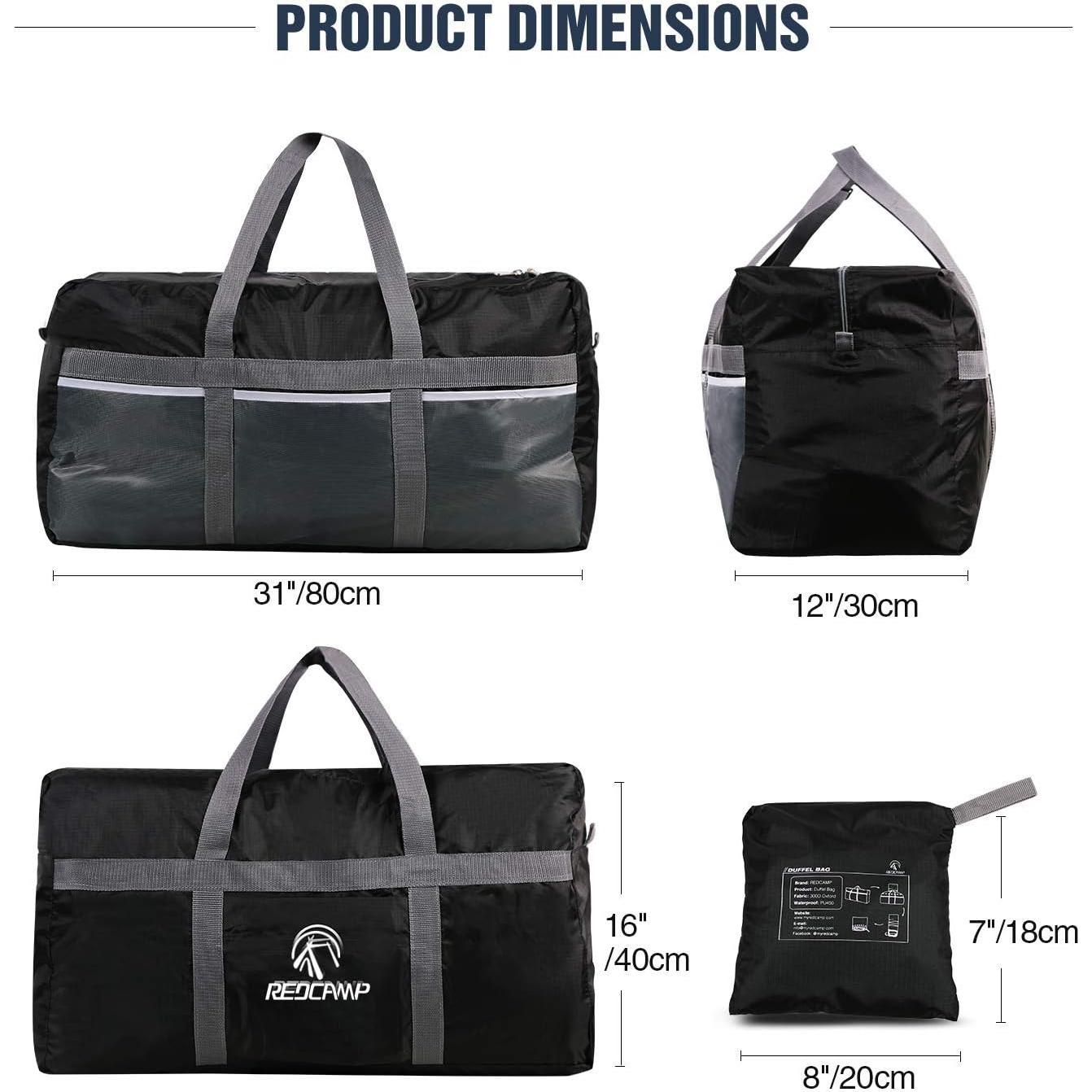 Bolsa de Viaje Plegable REDCAMP 96L Impermeable Grande