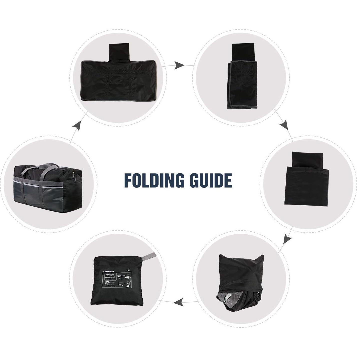 Bolsa de Viaje Plegable REDCAMP 96L Impermeable Grande