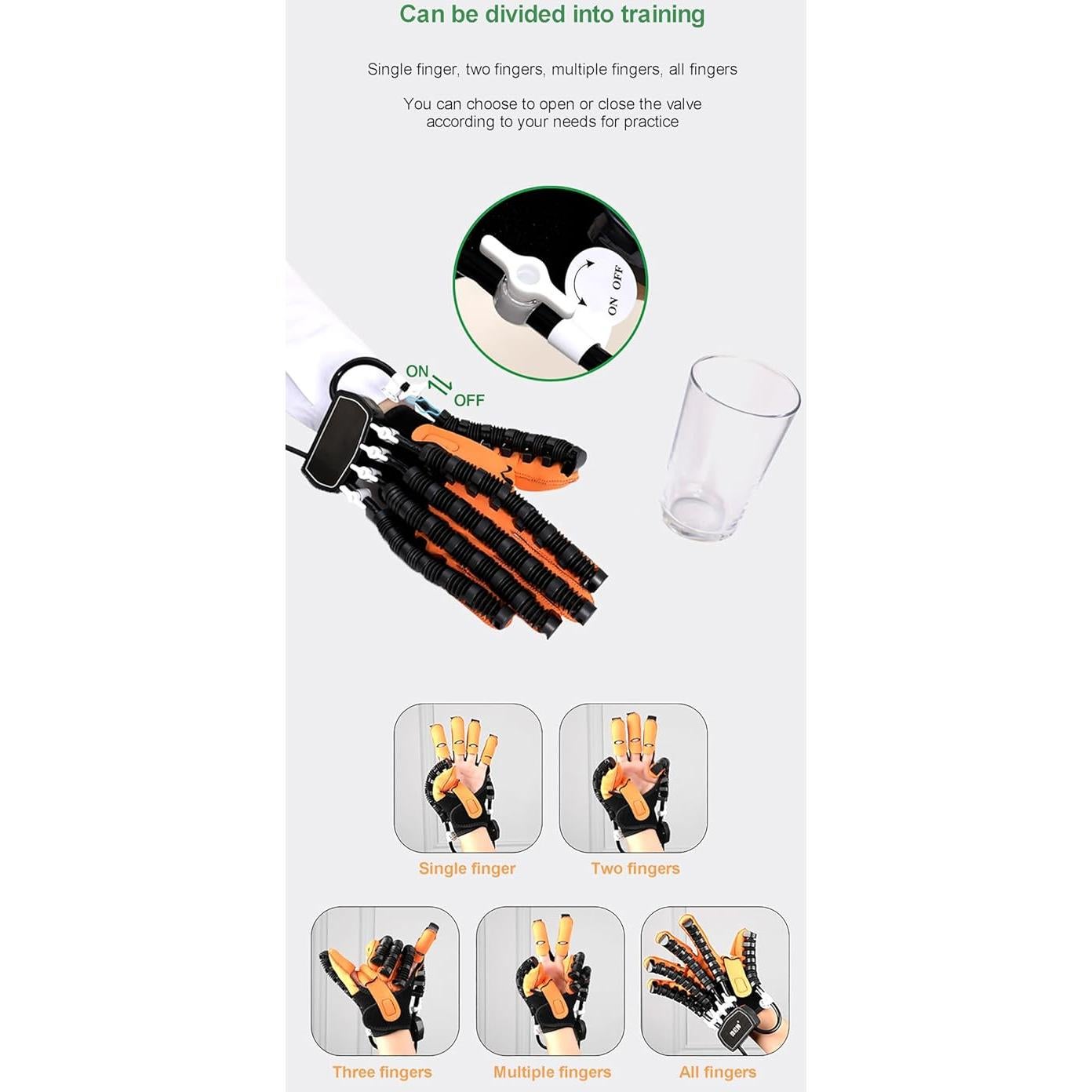 Guantes de Rehabilitación FSDLJSP Mano Derecha XXL