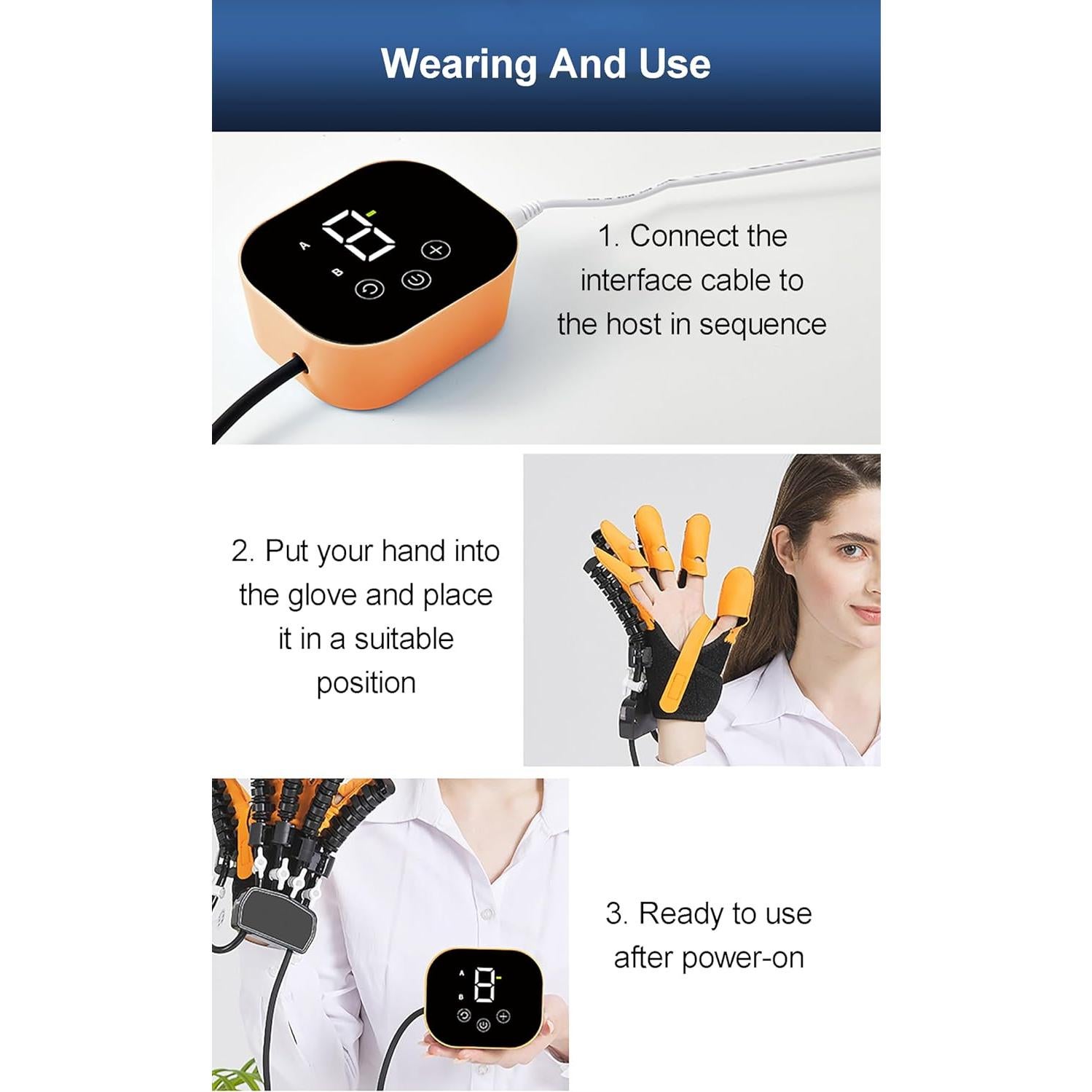 Guantes de Rehabilitación FSDLJSP Mano Derecha XXL