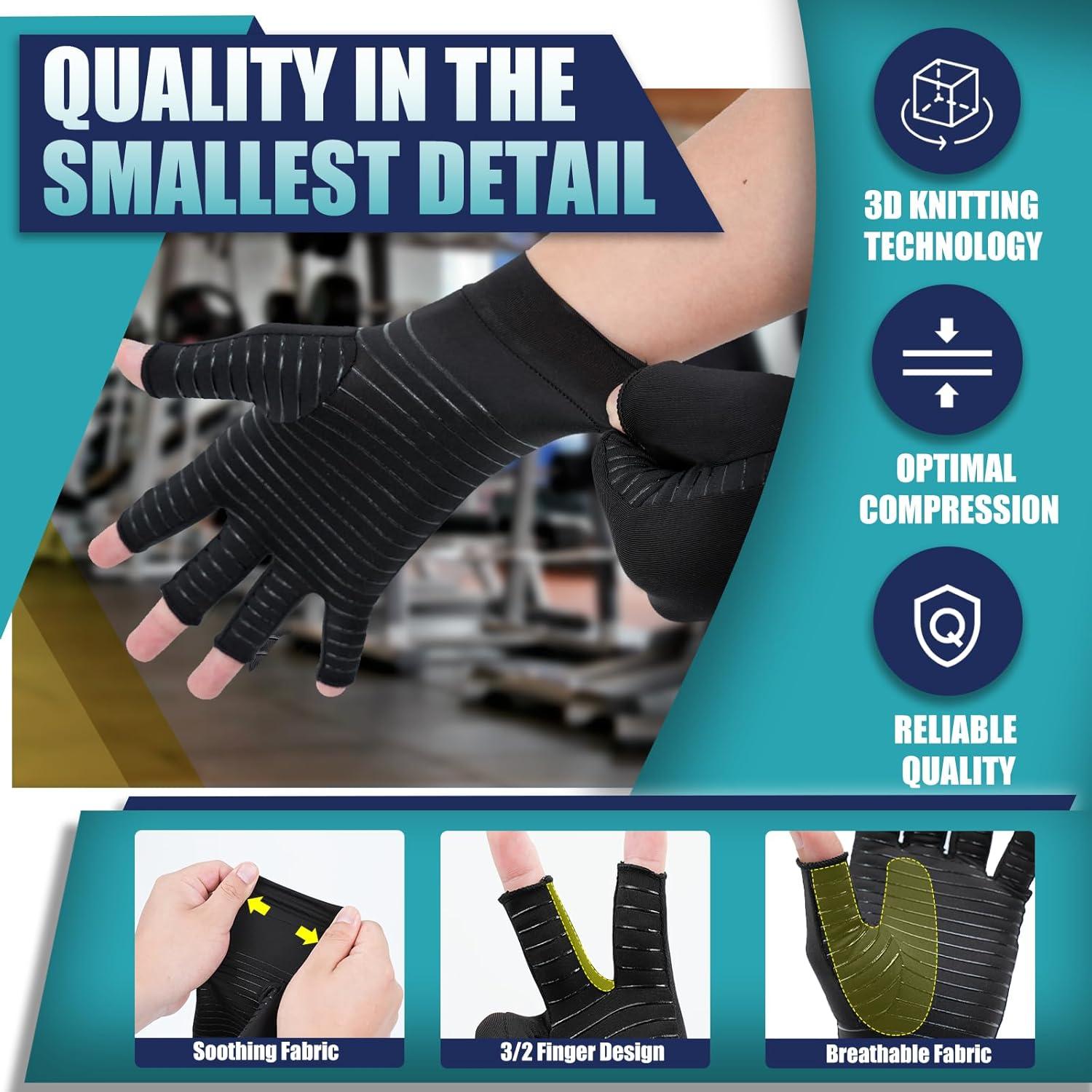 Guantes de Compresión de Cobre DRNAIETY para Artritis M