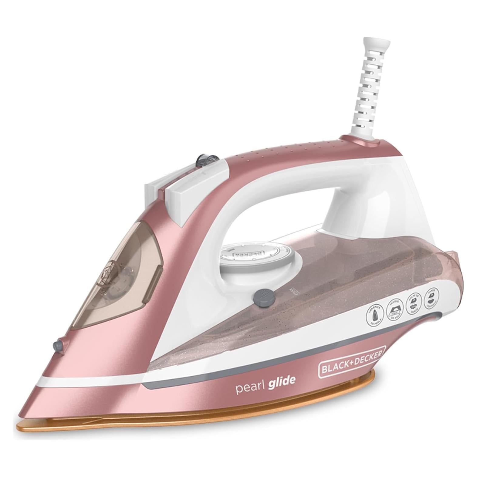 BLACK+DECKER Pearl Iron, IR2398, 50% Smoother Gliding with Pearl-Infused Ceramic Soleplate, Powerful Steam, 8 Foot Cord, Vertical Steam Function