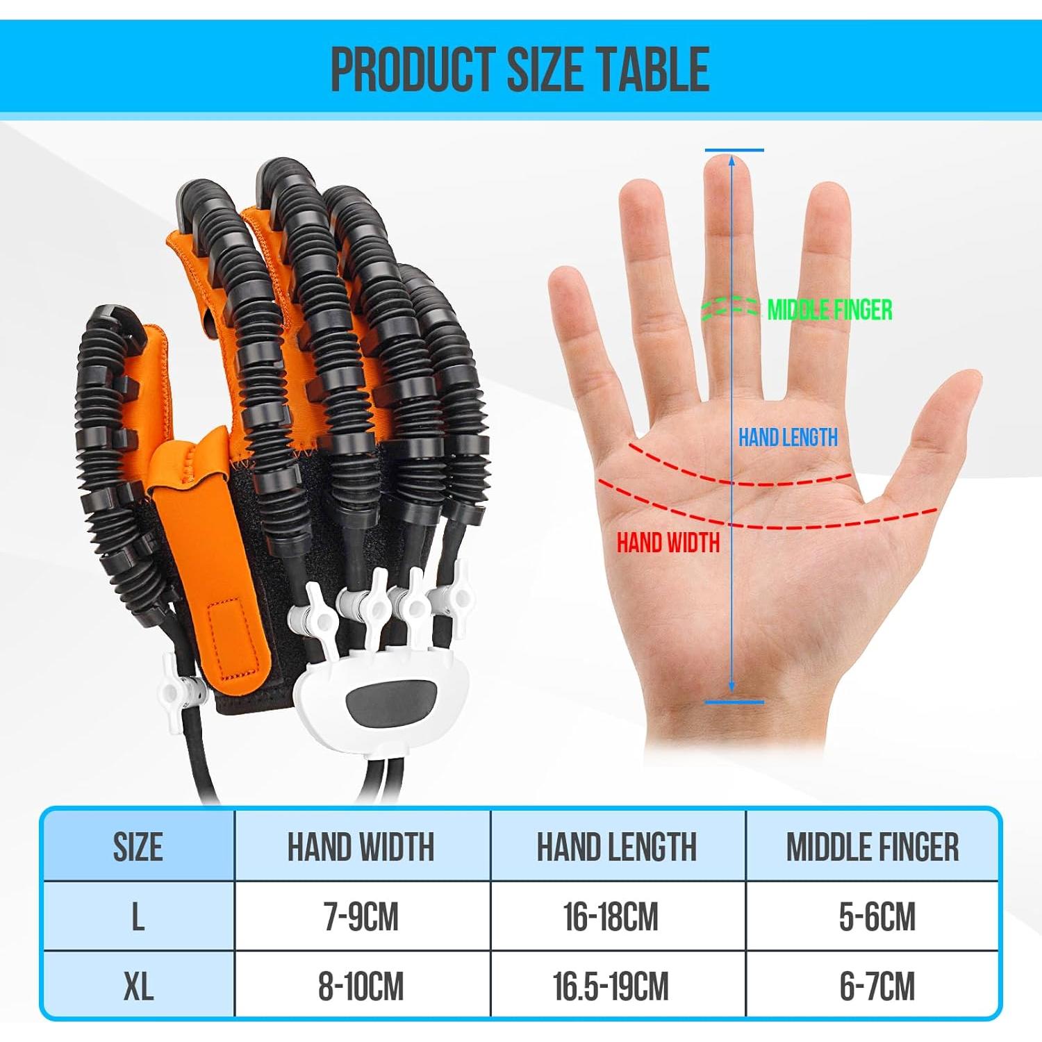 Guantes de Rehabilitación TopLeder Mano Derecha XL Masaje