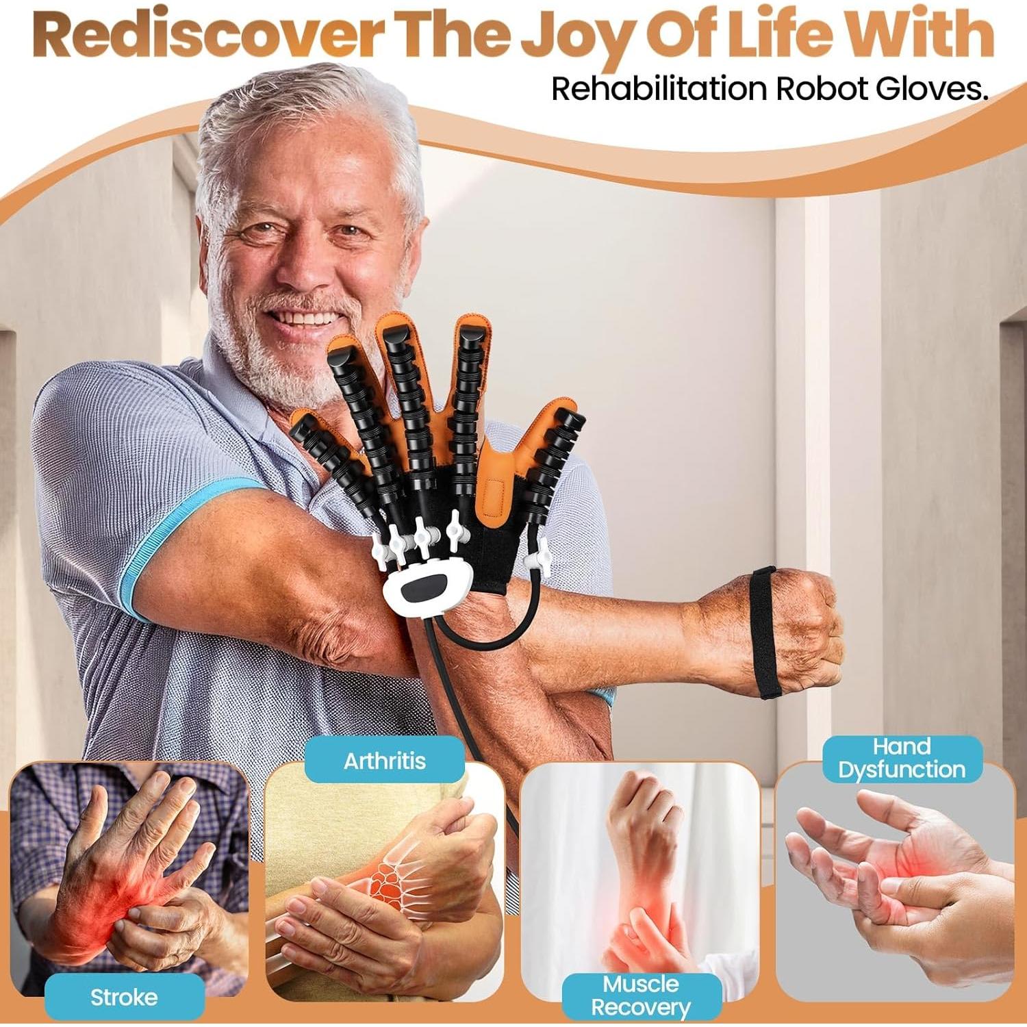 Guantes de Rehabilitación Dvoliaw Mano Izquierda S 4 Modos