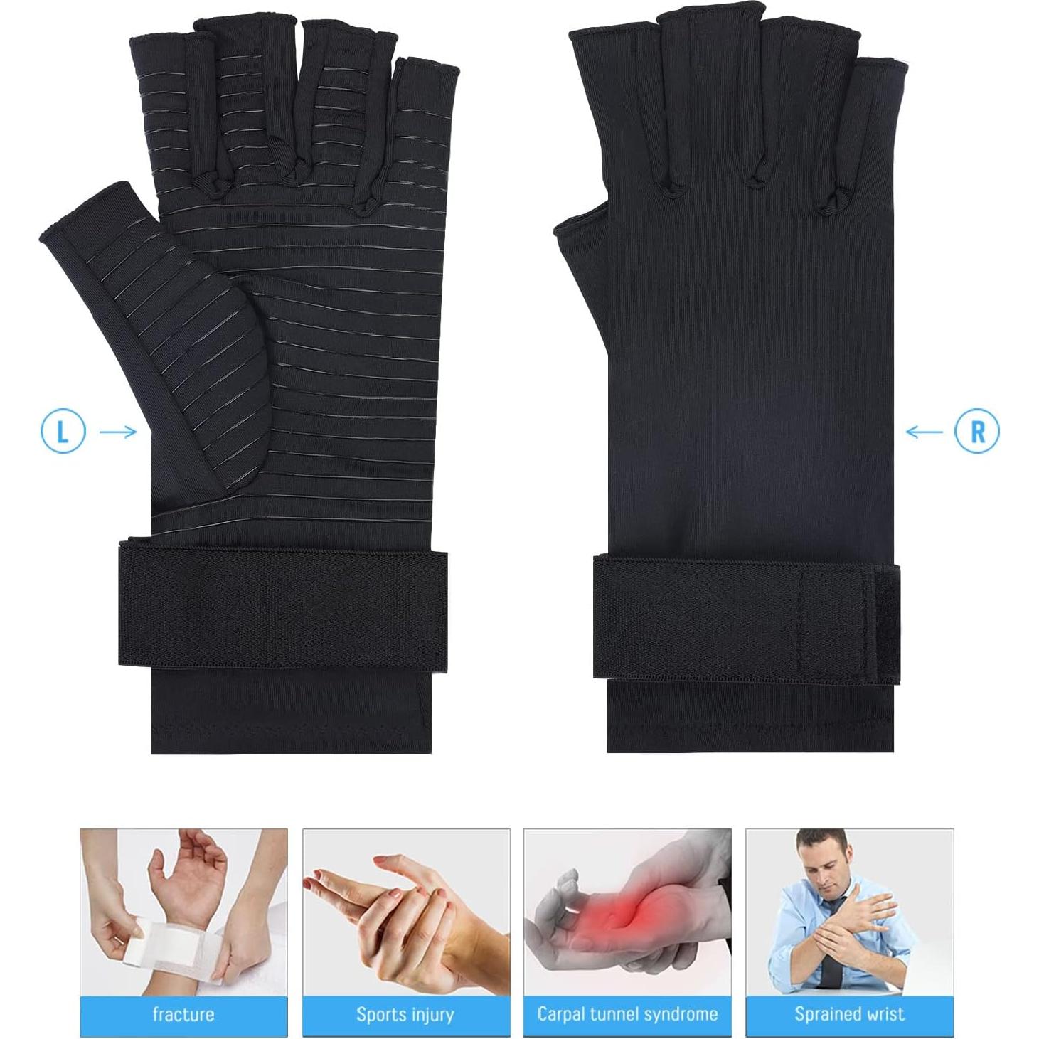 Guantes de Compresión Tikaton Infundidos con Cobre para Dolor de Mano